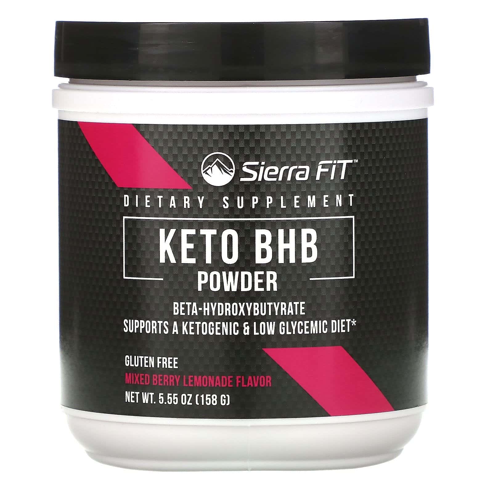 Sierra Fit, Polvo con BHB para dietas cetogénicas, Beta-hidroxibutirato, Limonada con bayas mixtas, 158 g (5,55 oz)