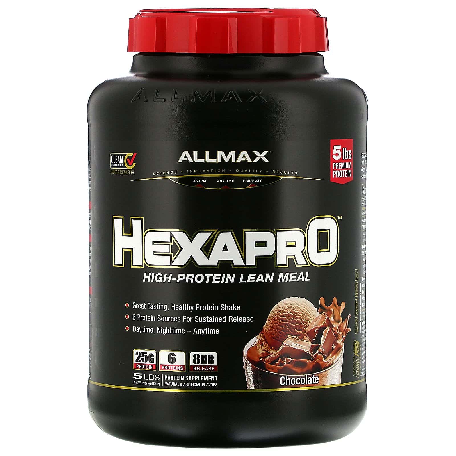 ALLMAX Nutrition, Hexapro, Mezcla de 6 proteínas ultraprémium, Chocolate, 2,27 kg (5 lb)