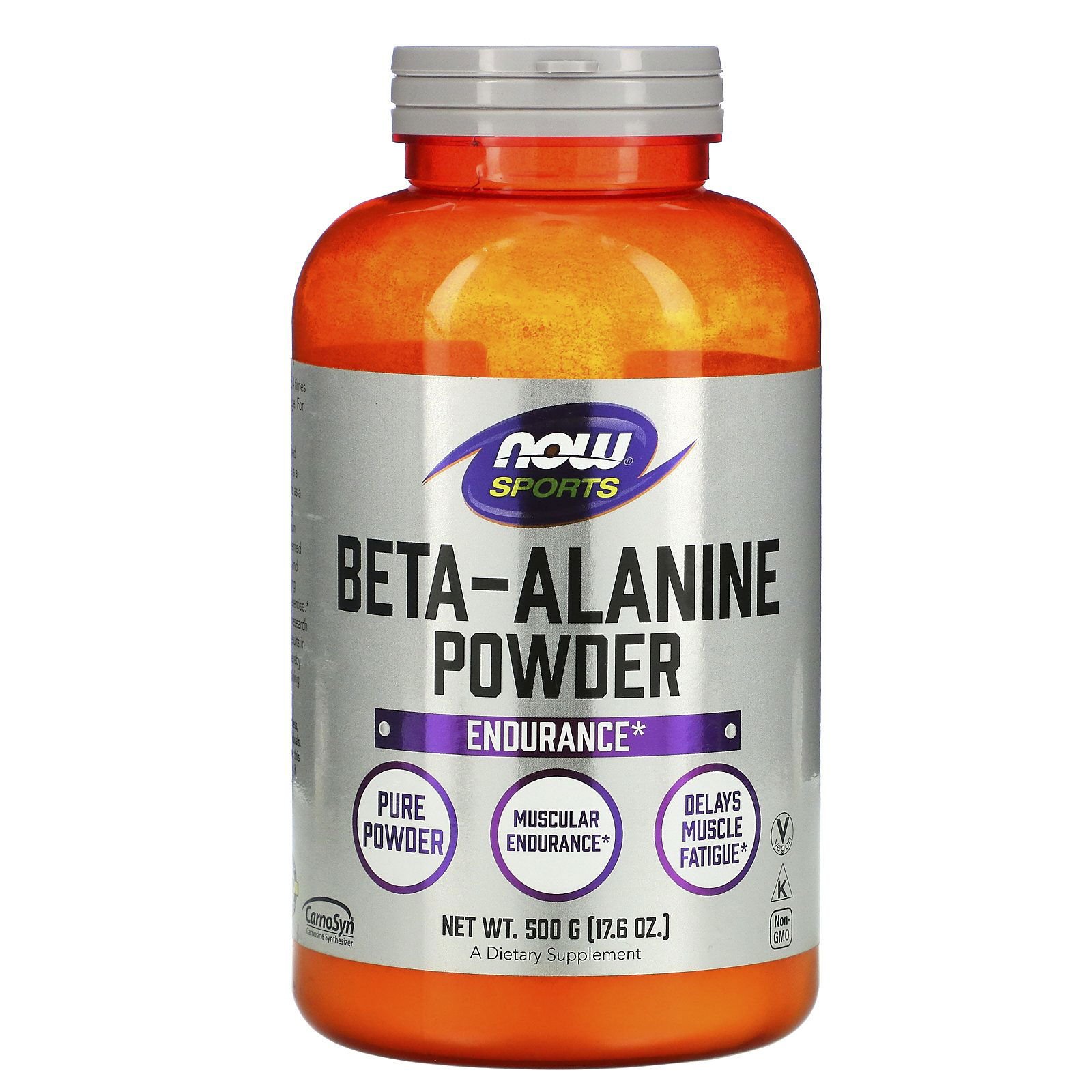 Now Foods, Deportes, beta-alanina, polvo puro, 17.6 oz (500 g)