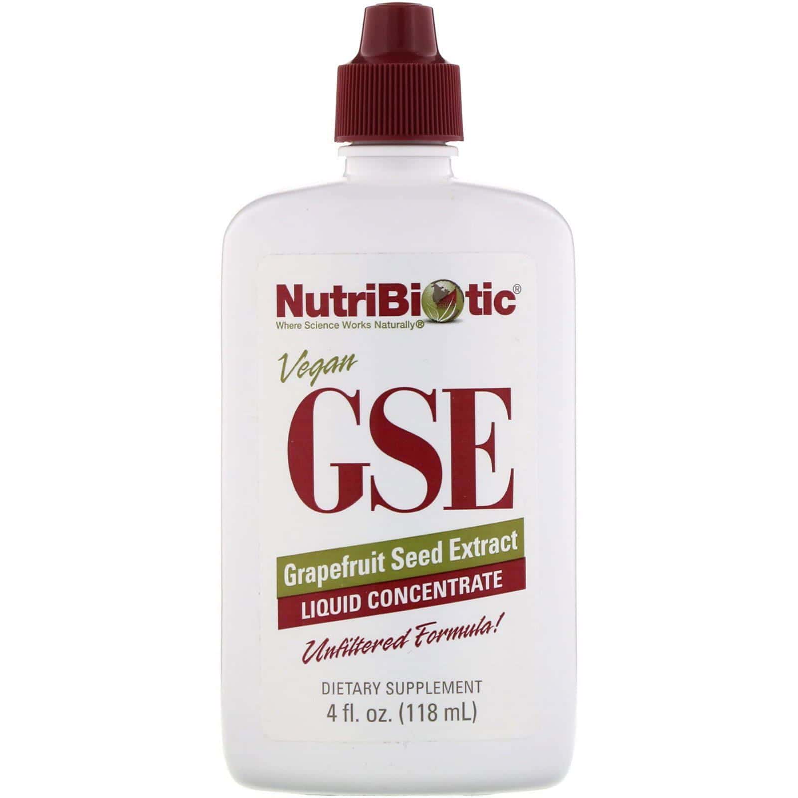 NutriBiotic, Extracto de semilla de pomelo vegano GSE, Concentrado líquido, 118 ml (4 oz. líq.)