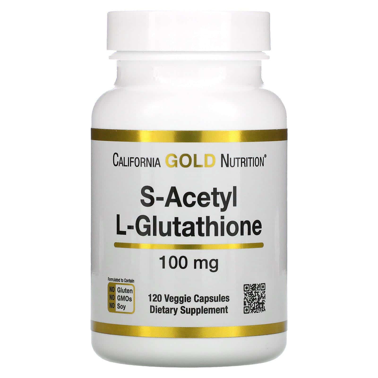 California Gold Nutrition, S-acetil-L-glutatión, 100 mg, 120 cápsulas vegetales