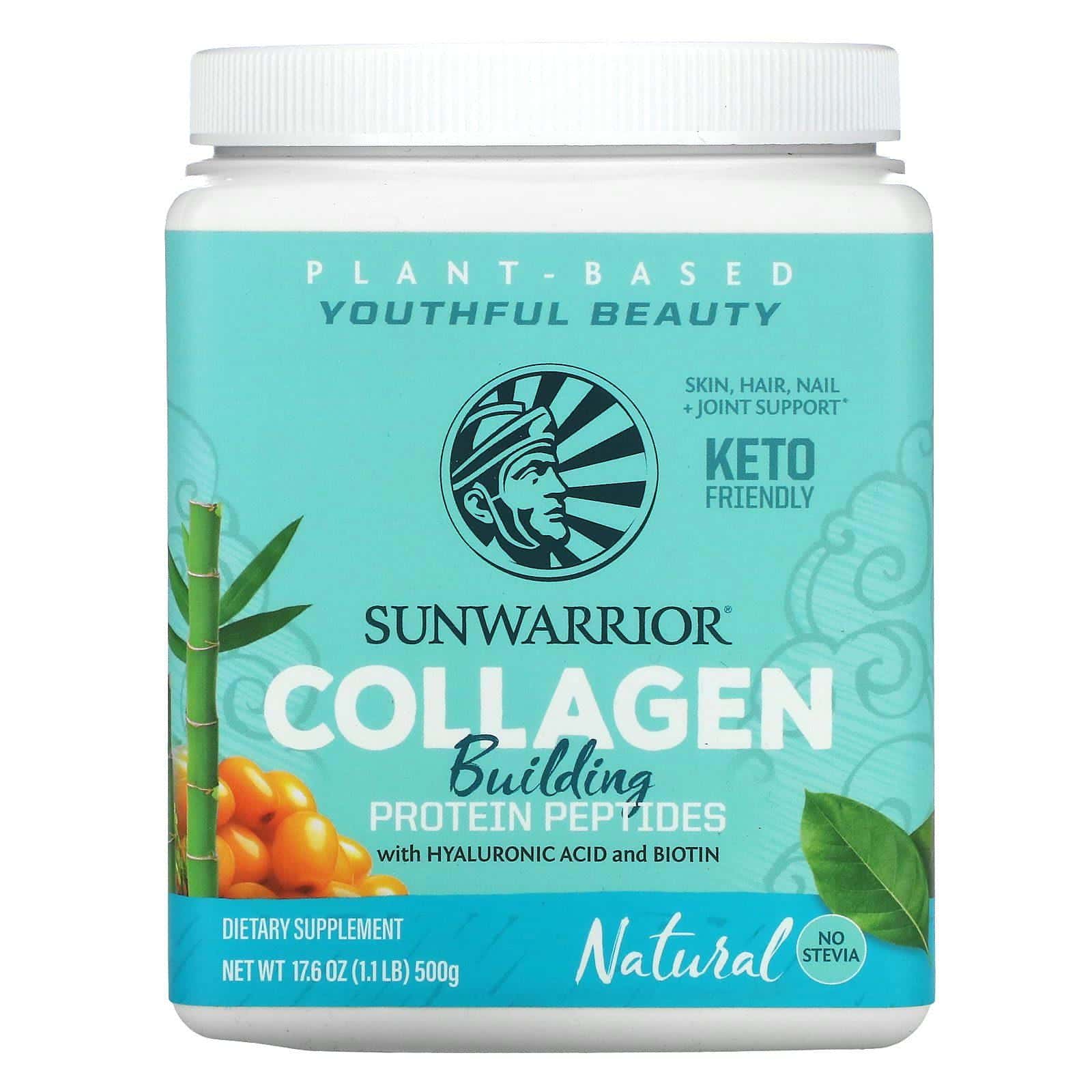 Sunwarrior, Péptidos de proteína para generar colágeno, Natural, 500 g (17,6 oz)