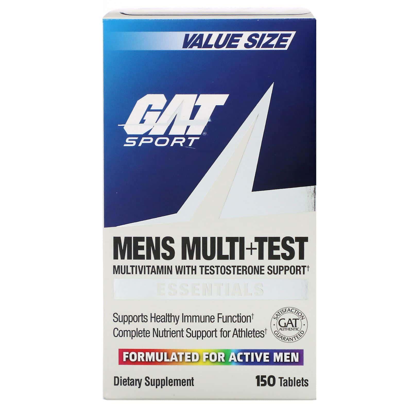 GAT, Multivitamínico + Testosterona para hombres, 150 comprimidos