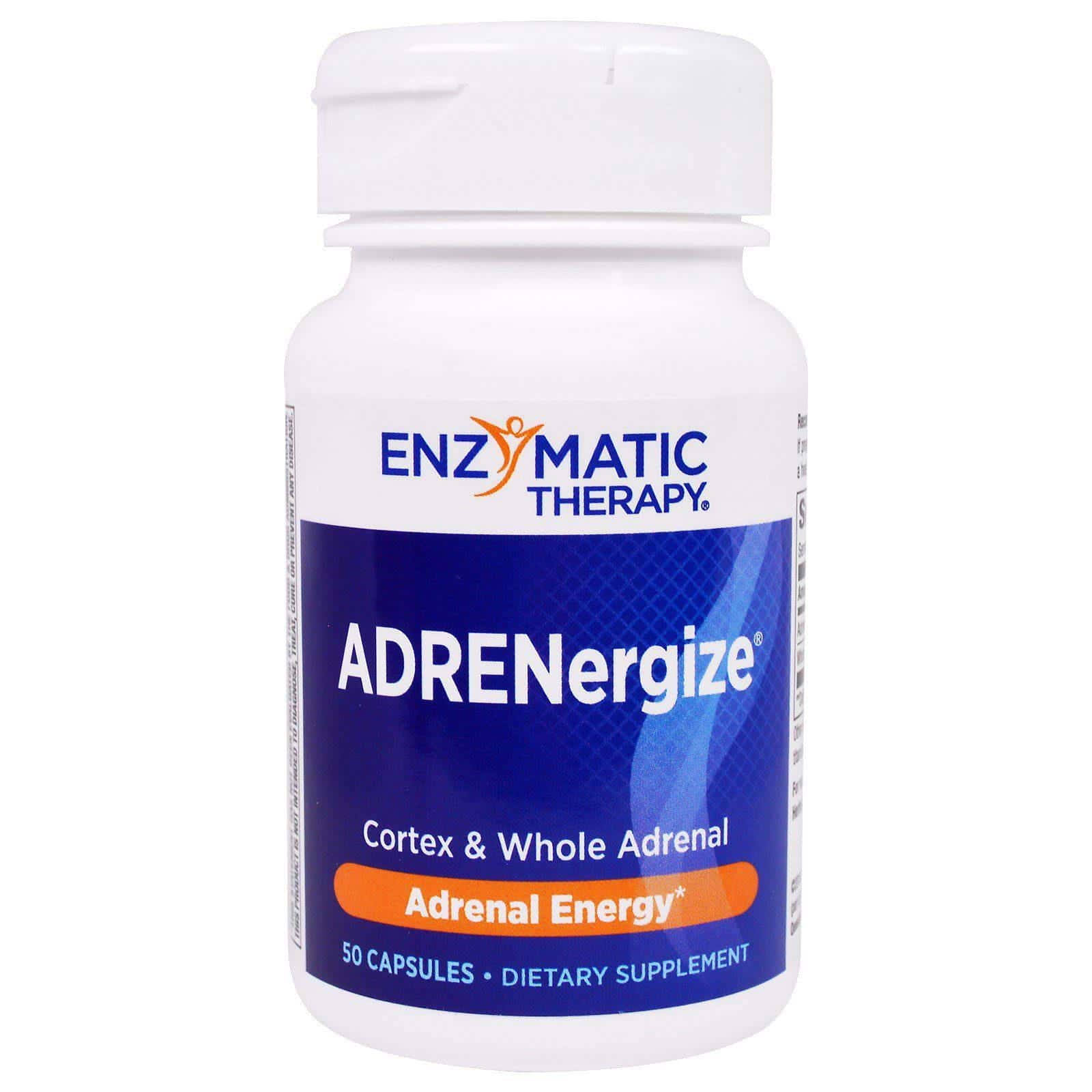 Enzymatic Therapy, ADRENergize, Energía, 50 Cápsulas