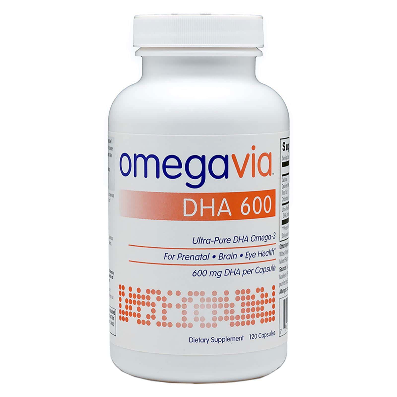 OmegaVia, DHA 600, 120 cápsulas