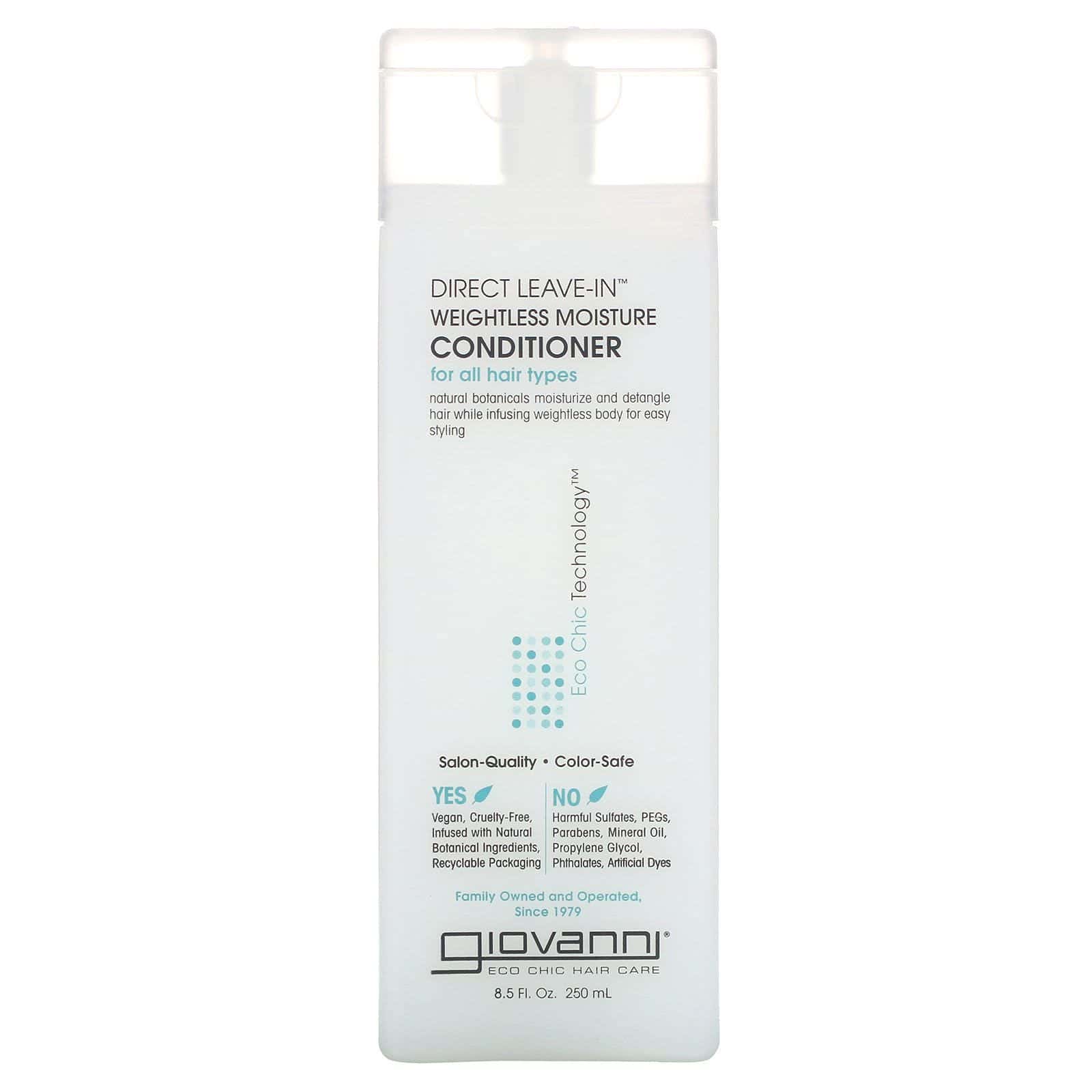 Giovanni, Acondicionador Hidratante Liviano Sin Enjuague Direct Leave-In, 8.5 fl oz (250 ml)