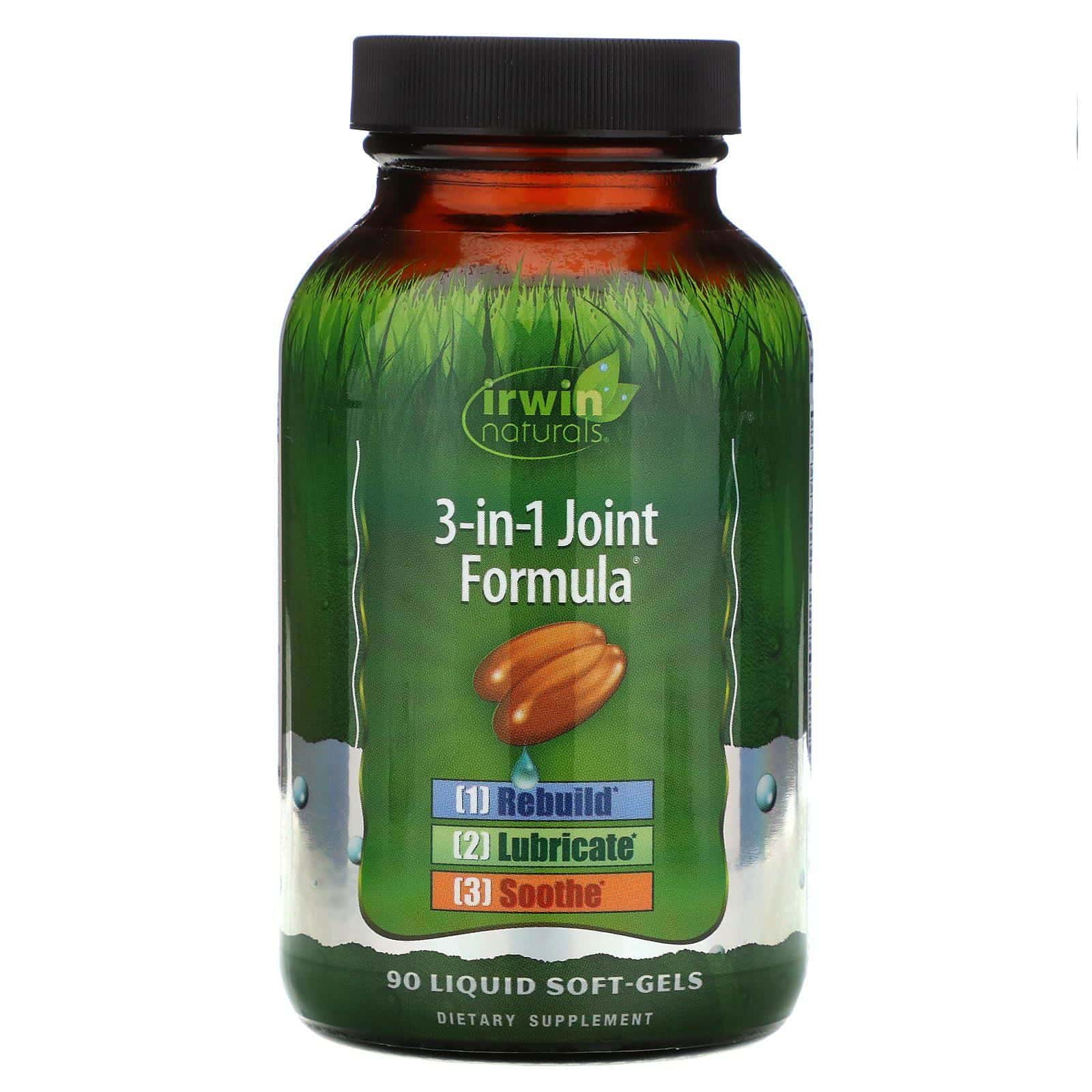 Irwin Naturals, Fórmula 3 en 1 para las Articulaciones, 90 Cápsulas de Gel