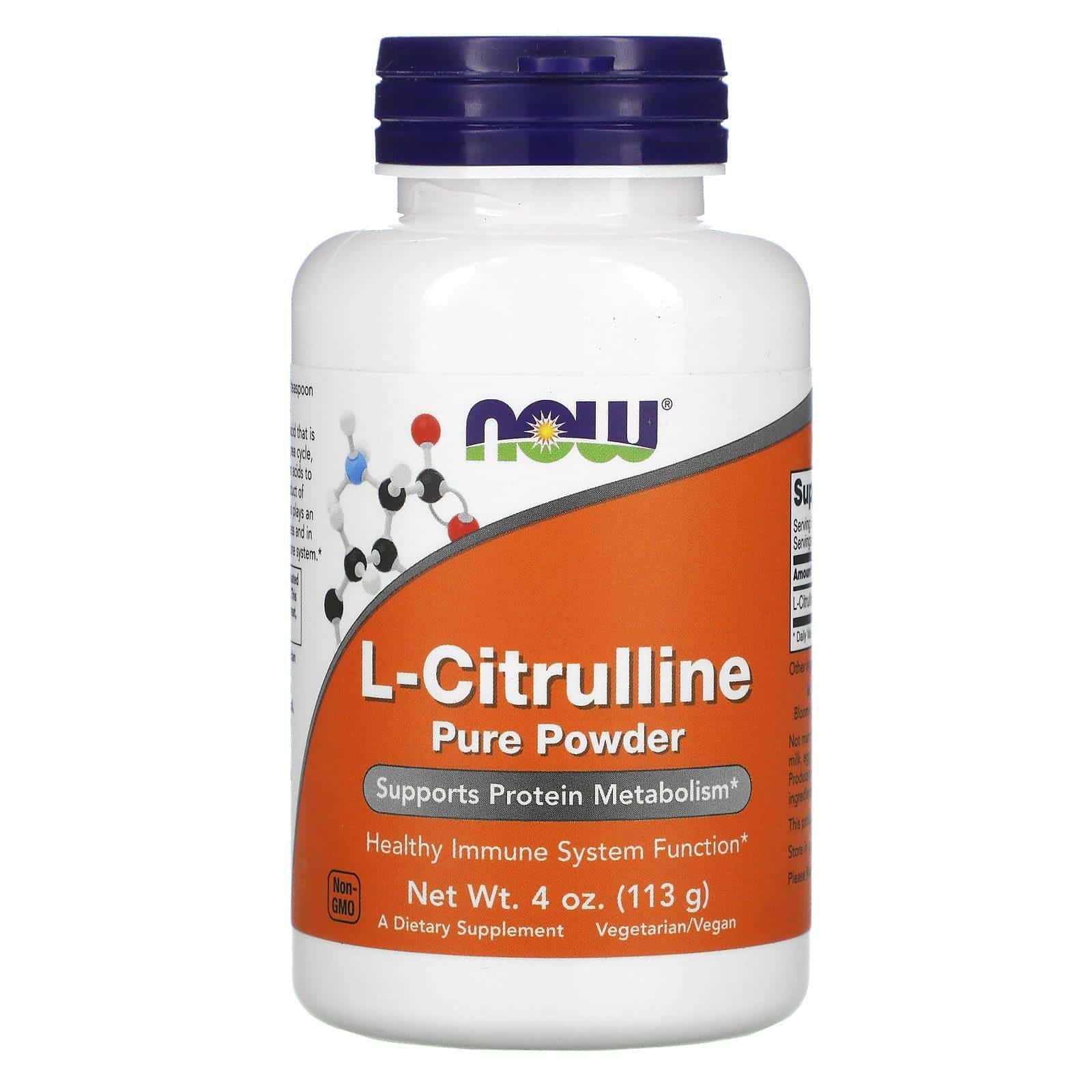 Now Foods, L-Citrulina, Polvo Puro, 4 oz (113 g)