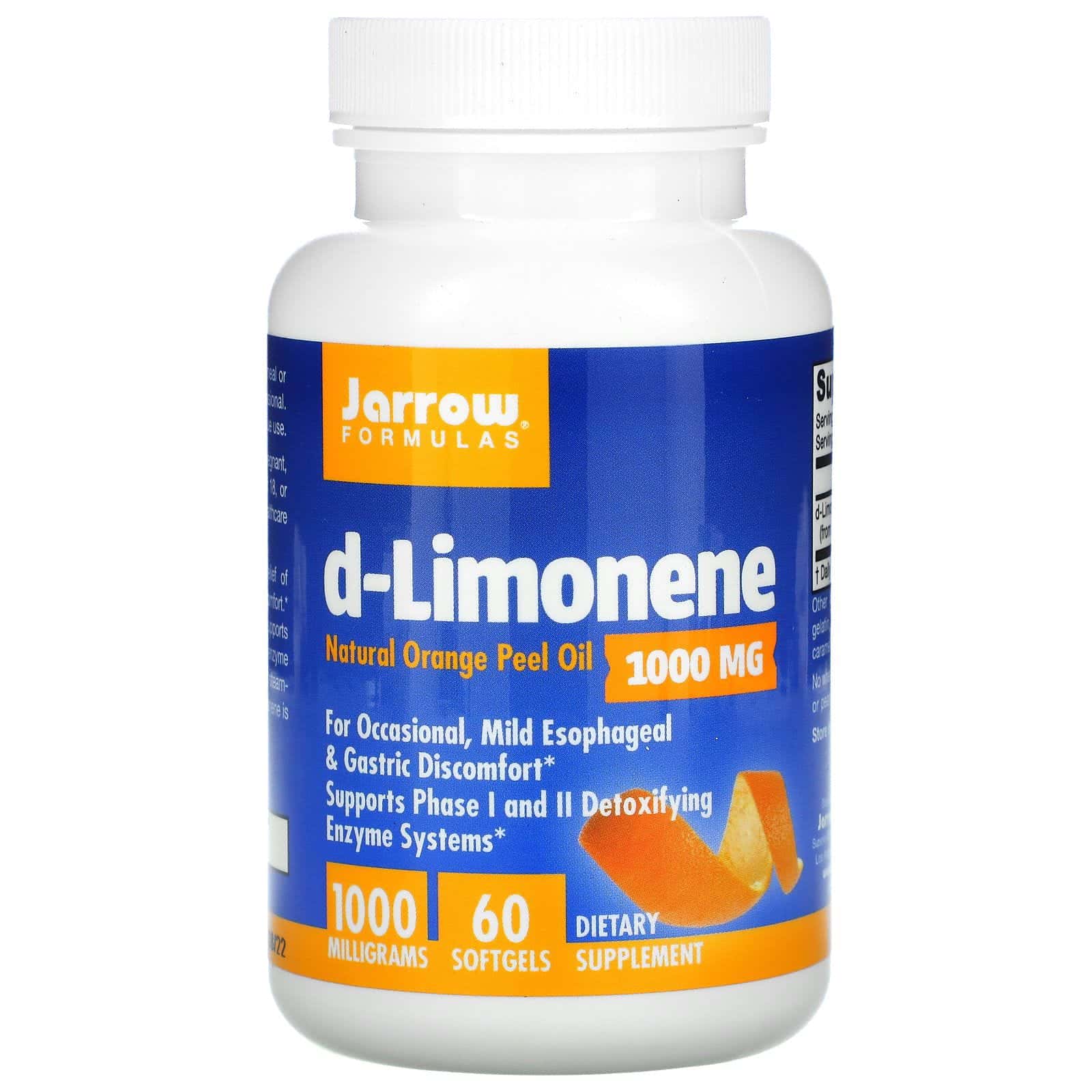 Jarrow Formulas, D-Limoneno, 1000 mg, 60 cápsulas blandas