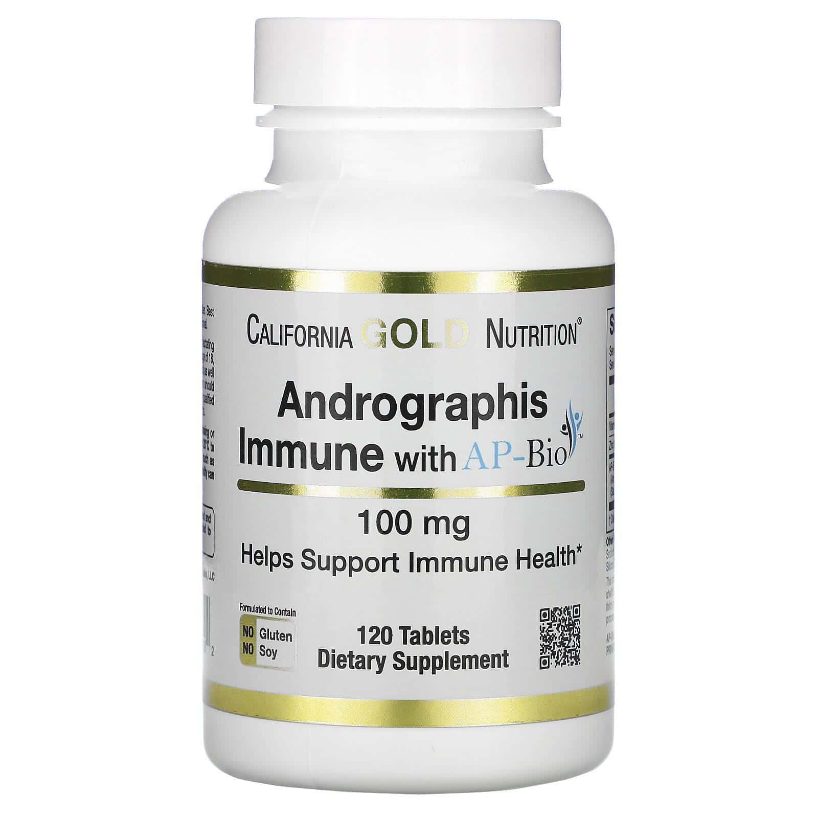 California Gold Nutrition, Andrographis con AP-Bio para la inmunidad, 100 mg, 120 comprimidos