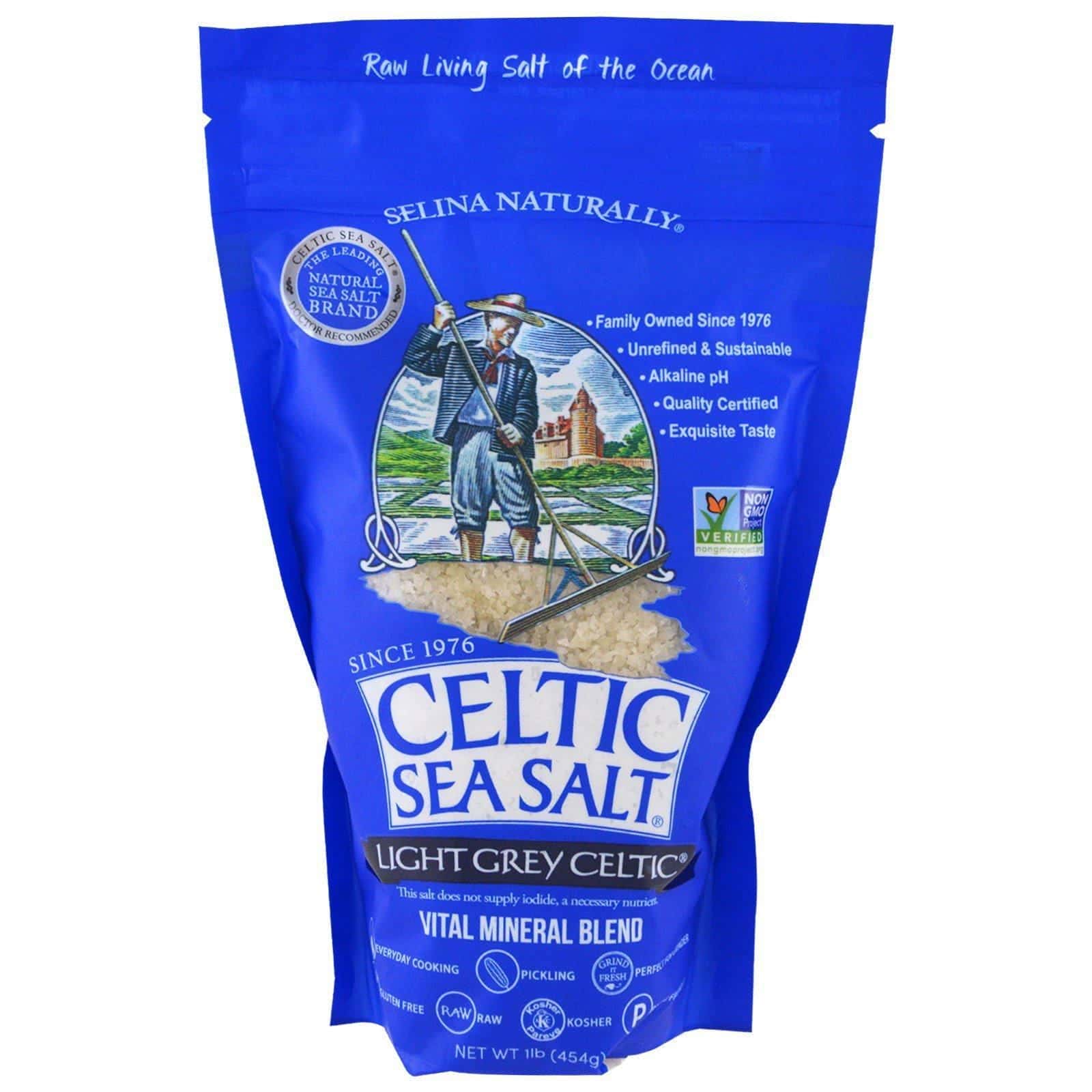 Celtic Sea Salt, Celta Gris Clara, Mezcla con Minerales Vitales, 1 lb (454 g)