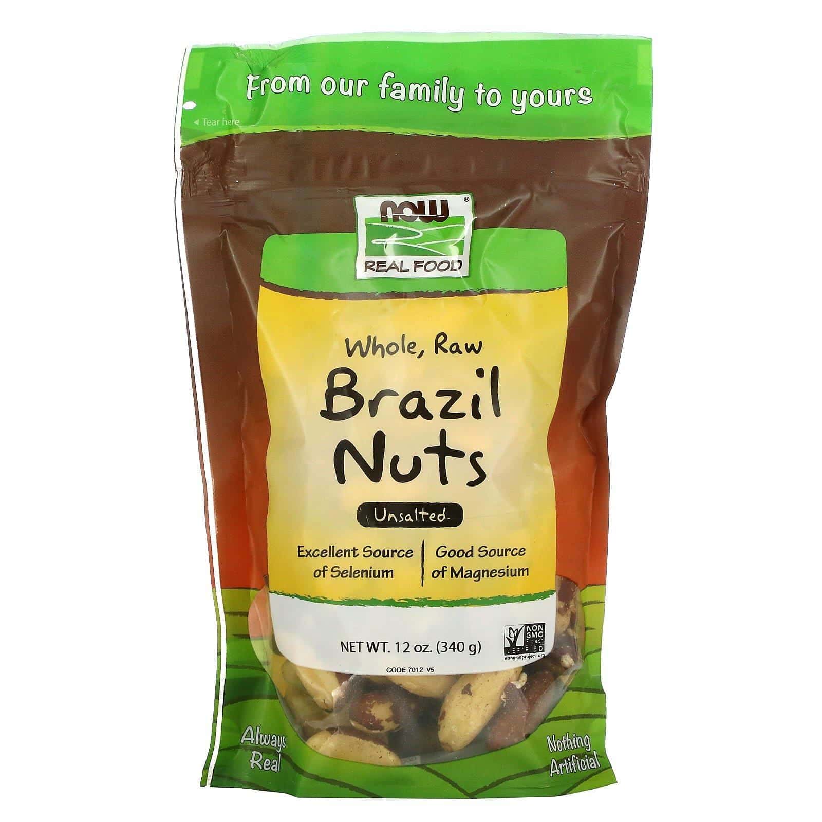Now Foods, NOW Real Food, Nueces de Brasil Crudas, sin Sal, 12 oz (340 g)
