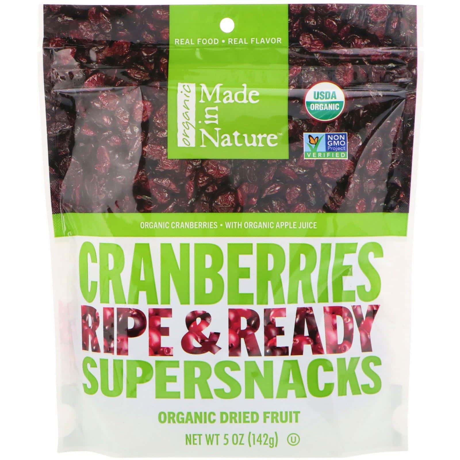 Made in Nature, Supersnack orgánico y listo de arándanos maduros, 5 oz (142 g)