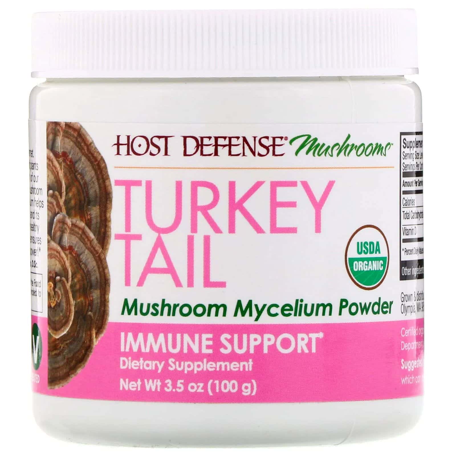 Fungi Perfecti, Trametes versicolor, micelios de hongo pulverizado, apoyo inmunitario, 100 g (3,5 oz)