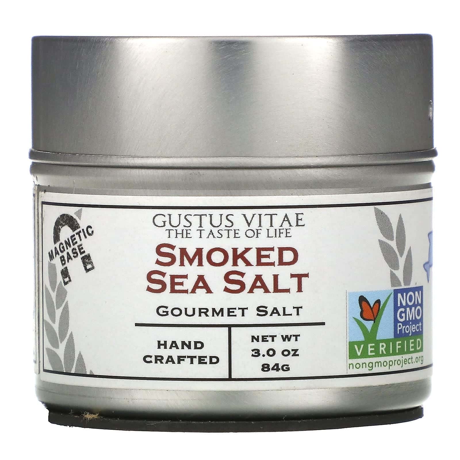 Gustus Vitae, Sal gourmet, Sal marina ahumada, 84 g (3 oz)