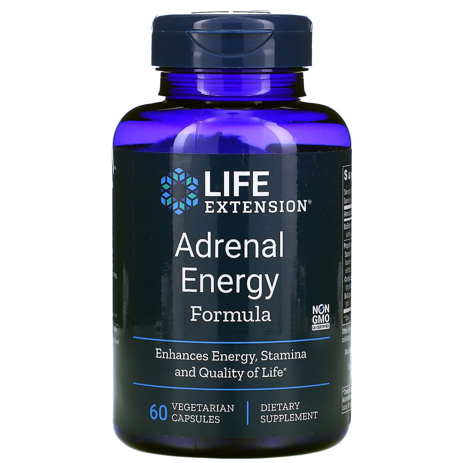 Life Extension, Fórmula para la energía suprarrenal, 60 cápsulas vegetarianas