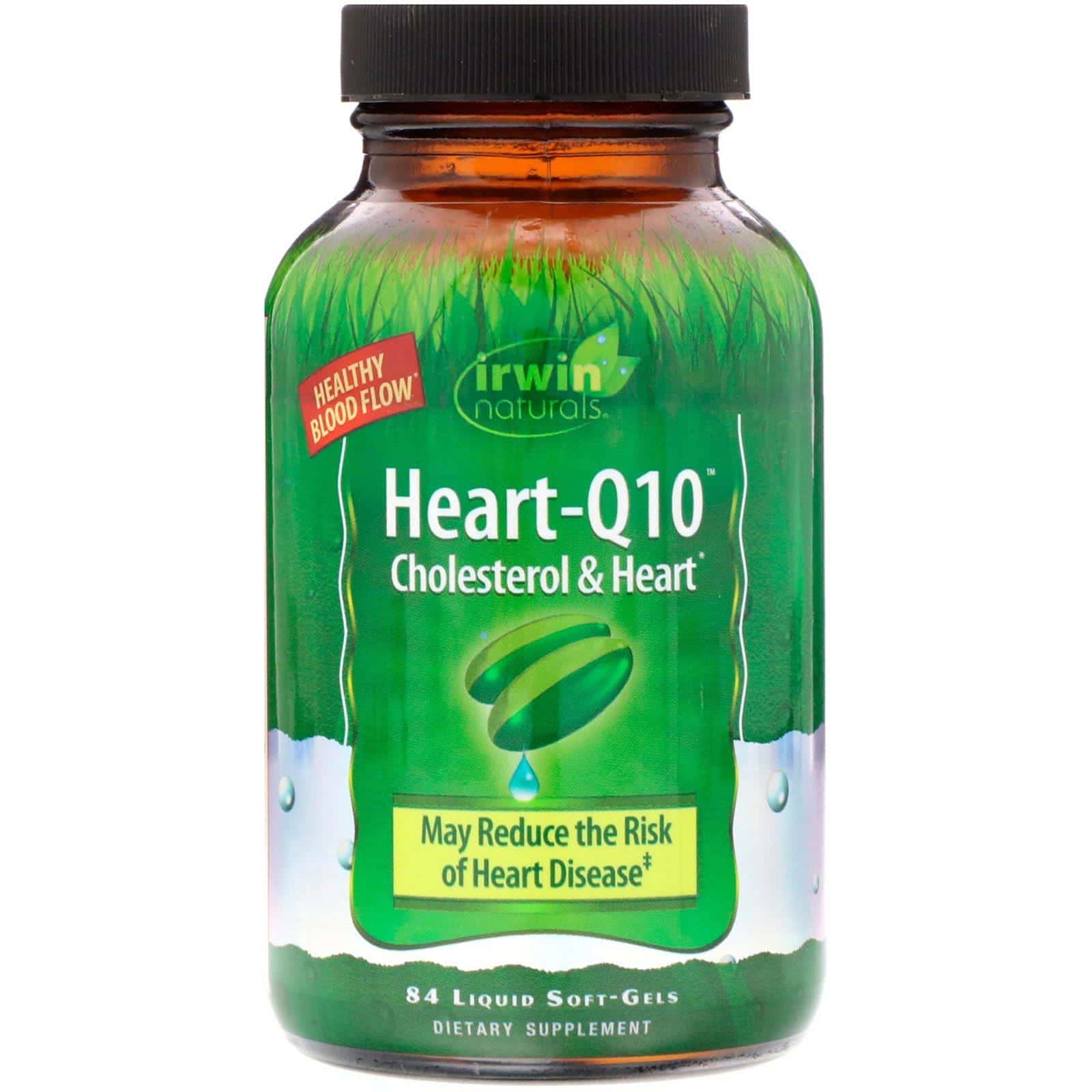 Irwin Naturals, Heart-Q10, Colesterol y corazón, 84 cápsulas blandas líquidas