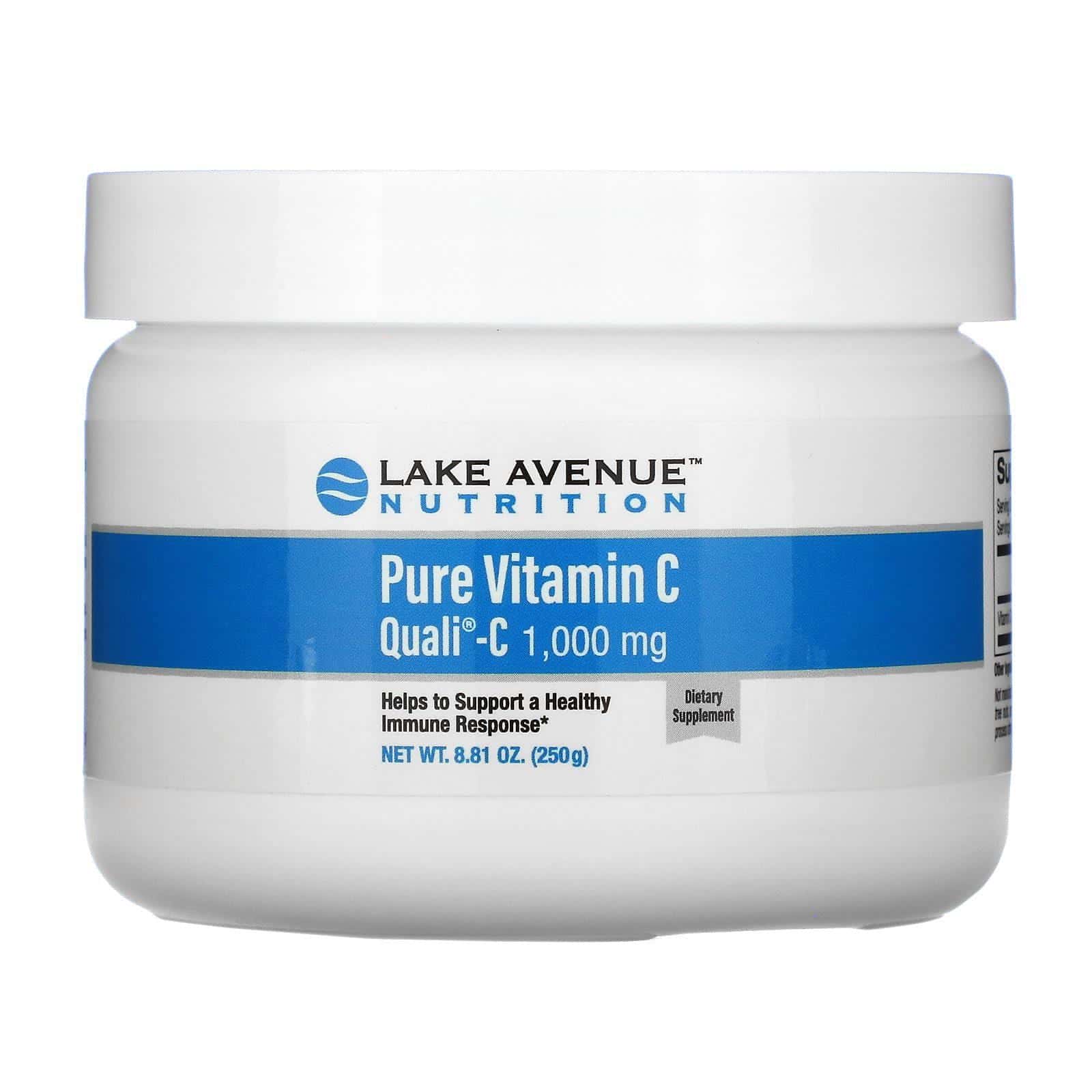 Lake Avenue Nutrition, Vitamina C pura Quali-C en polvo, 1000 mg, 250 g (8,81 oz)