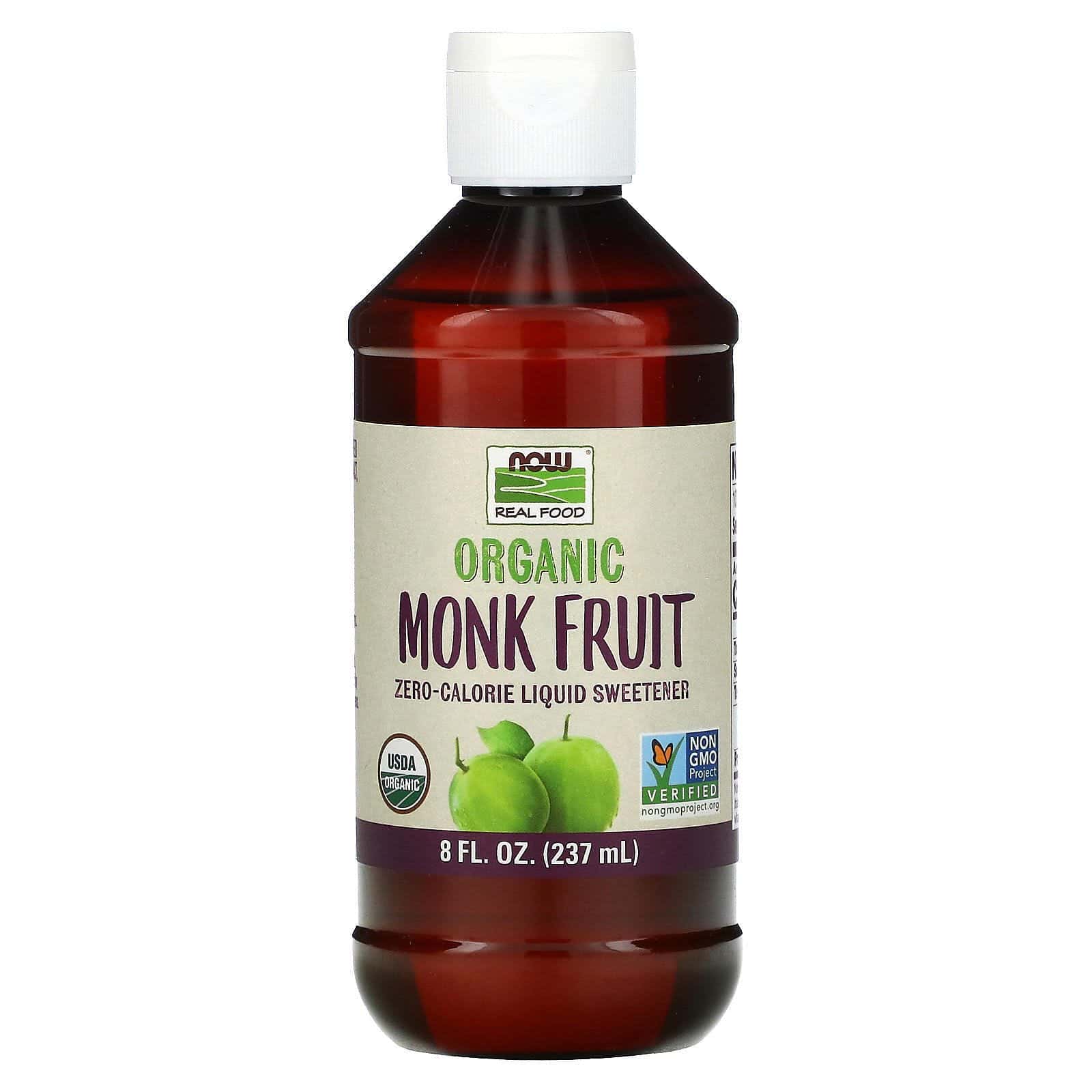 Now Foods, Real Food, fruta del monje orgánica, endulzante líquido sin calorías, 237 ml (8 oz. líq.)