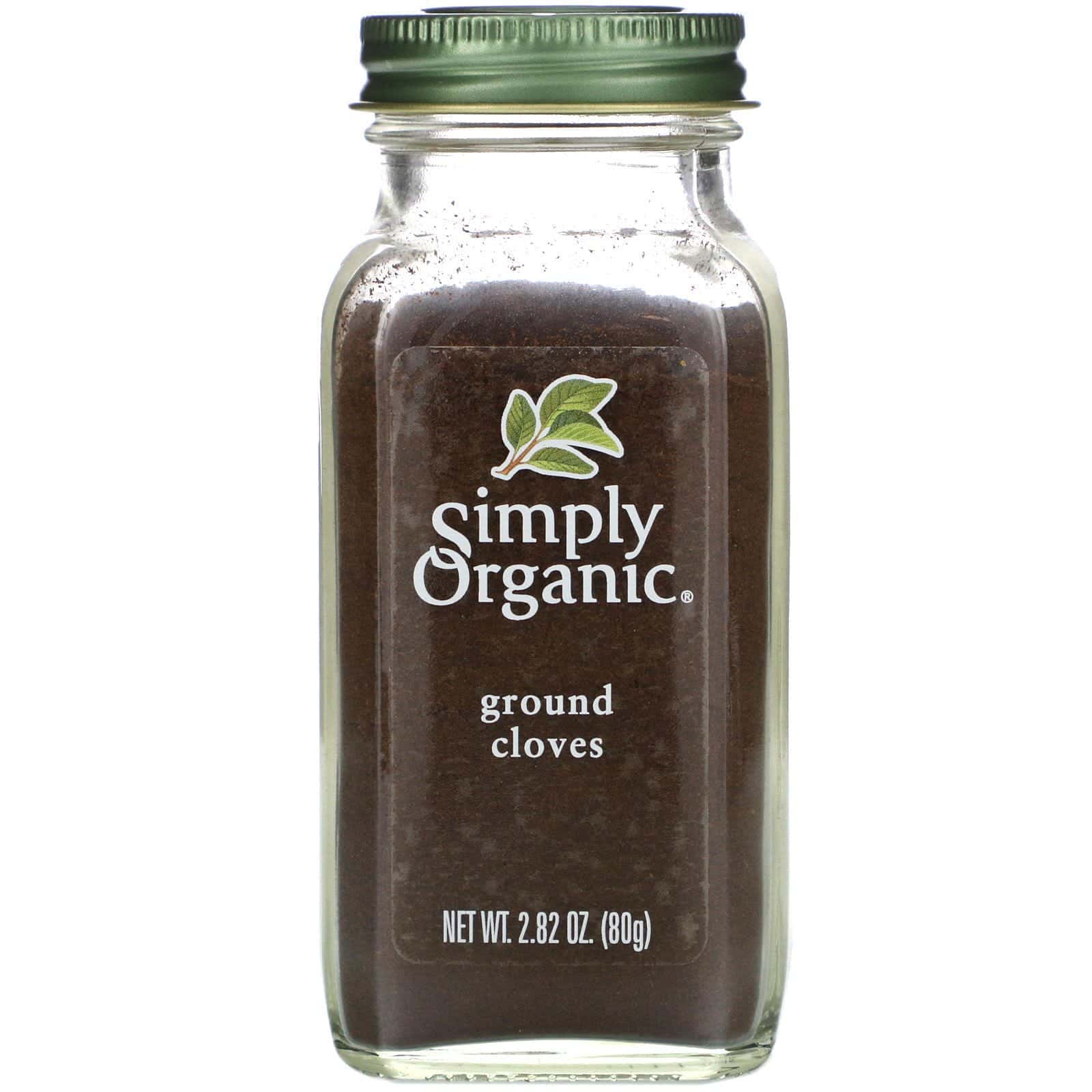 Simply Organic, Clavos de olor molidos, 2,82 oz (80 g)