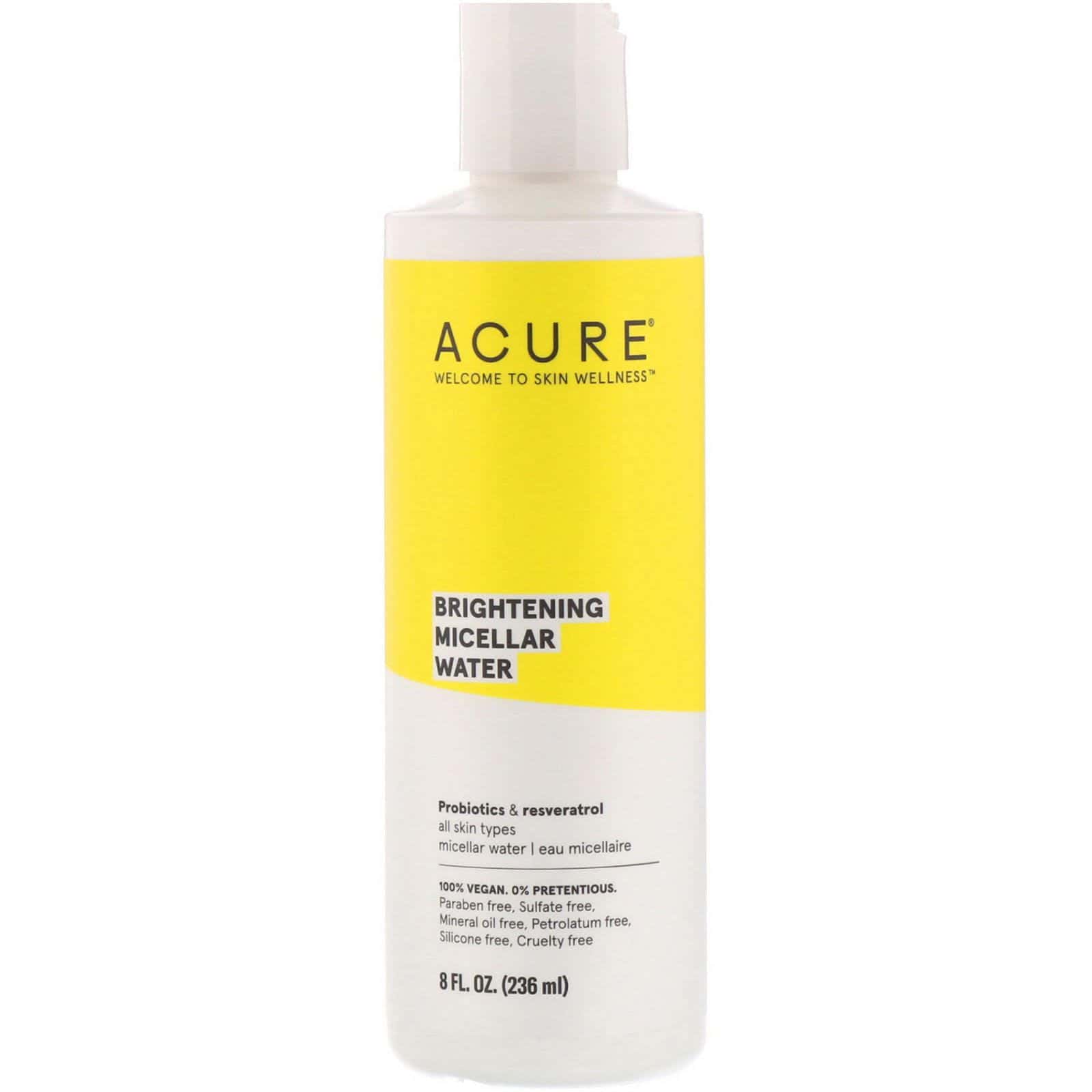 Acure, Brillantemente iluminadora, agua micelar, 8 fl oz (236 ml)