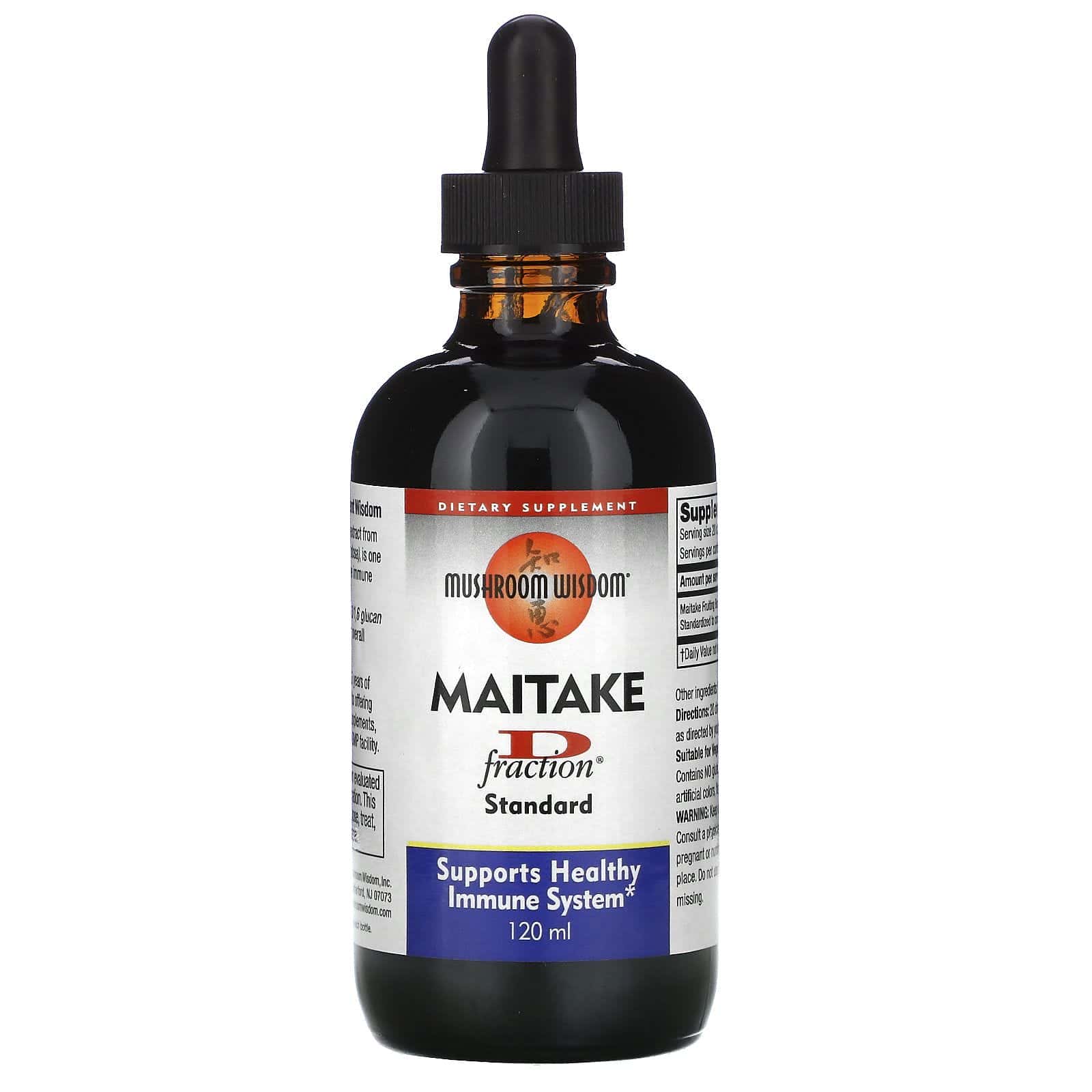 Mushroom Wisdom, Maitake D-Fraction, Estándar, 120 ml