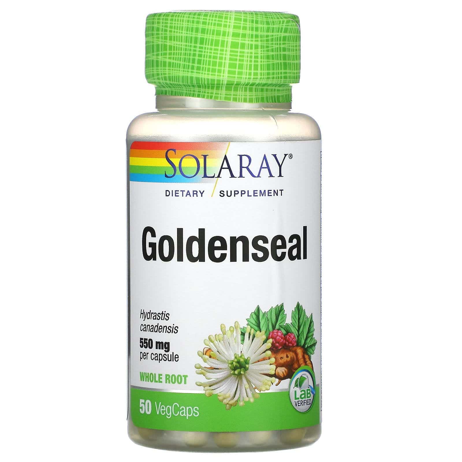 Solaray, Goldenseal, 550 mg, 50 cápsulas veganas