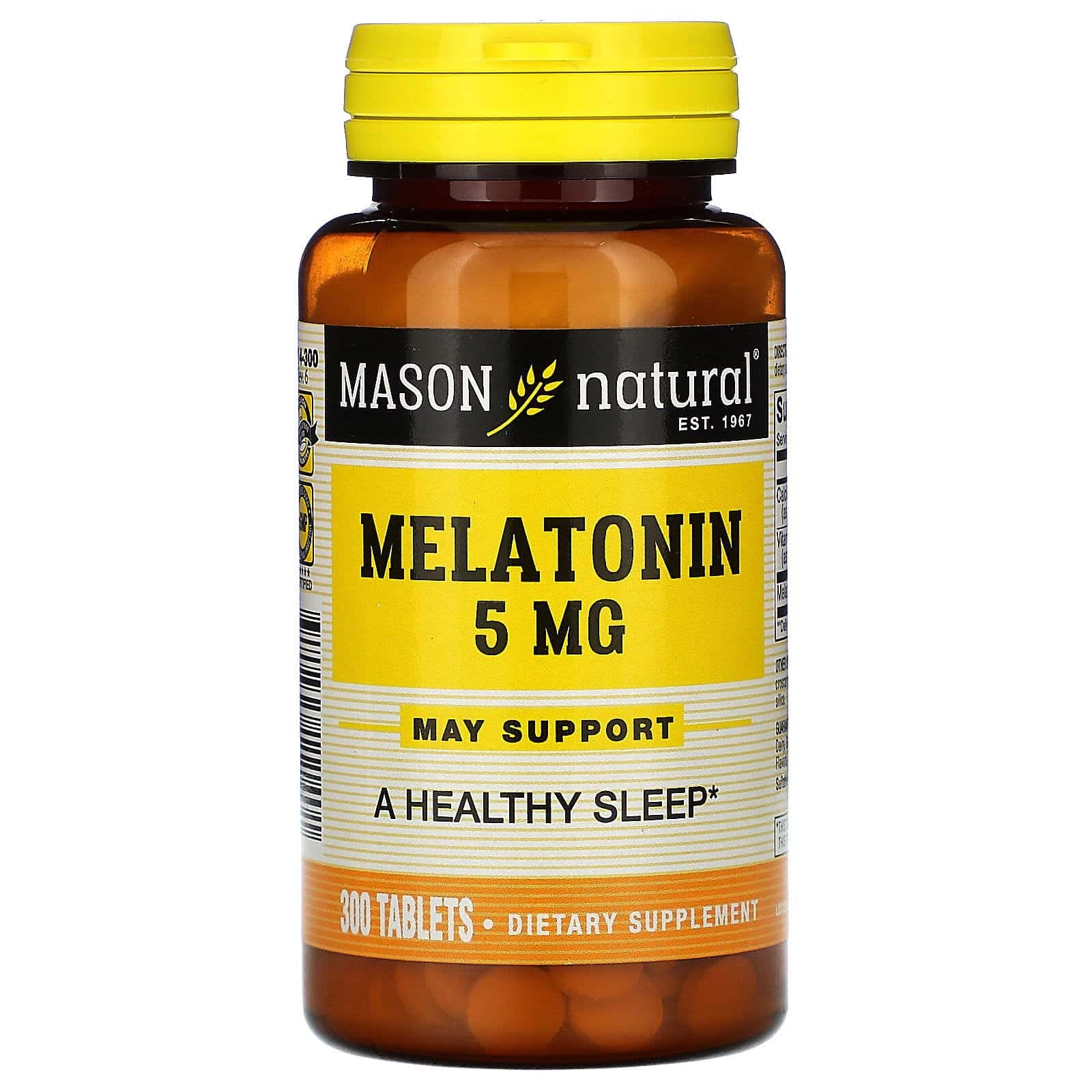 Mason Natural, Melatonina, 5 mg, 300 comprimidos