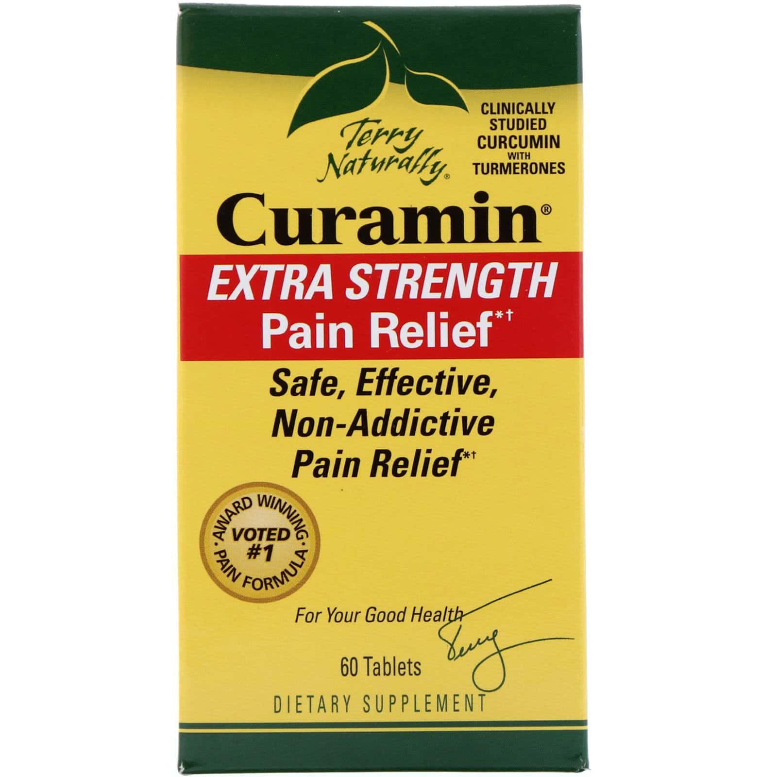 Terry Naturally, Curamina, alivio del dolor extrafuerte, 60 tabletas