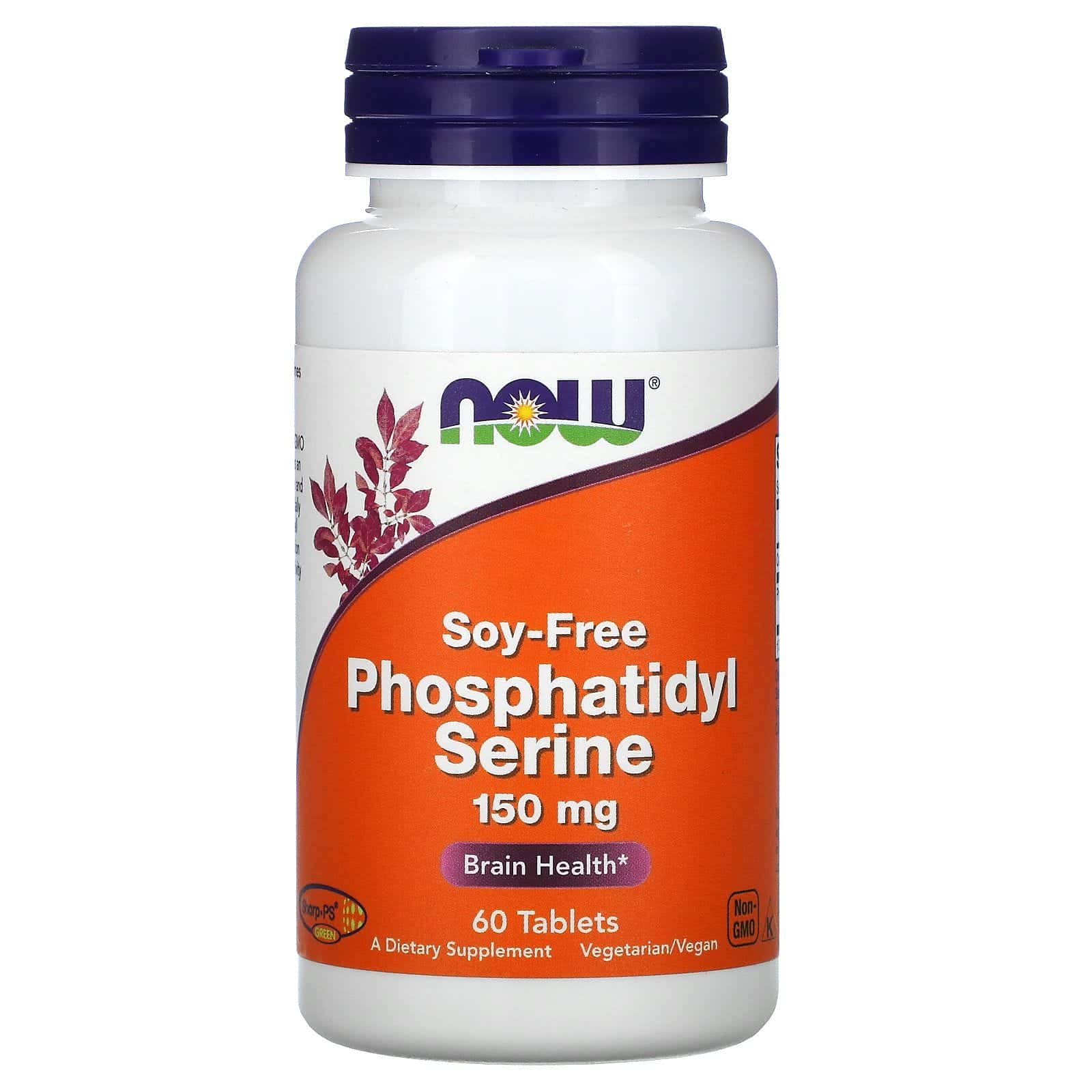 Now Foods, Fosfatidilserina, Sin soya, 150 mg, 60 comprimidos