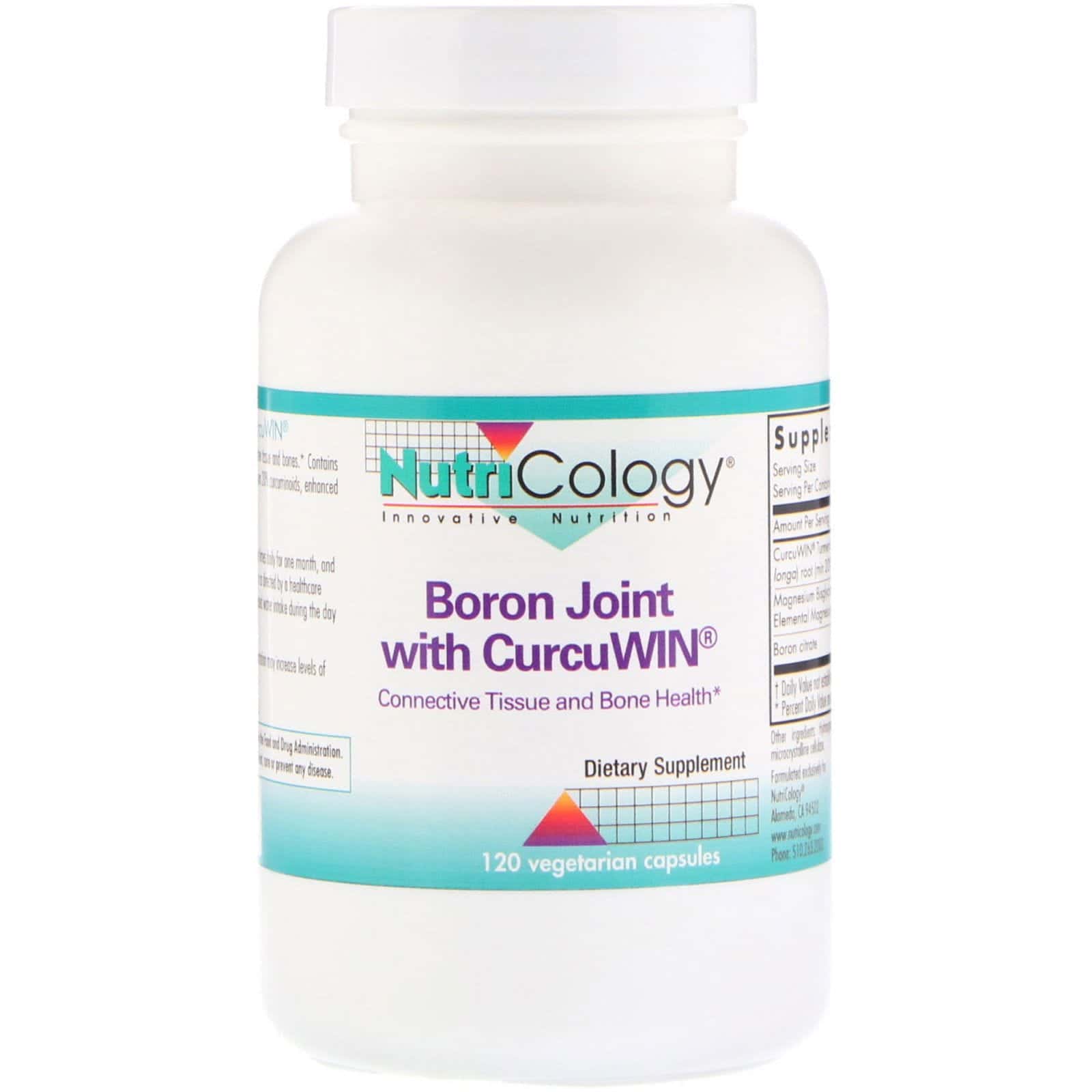 Nutricology, Boro Articular con CurcuWin, 120 Cápsulas Vegetarianas
