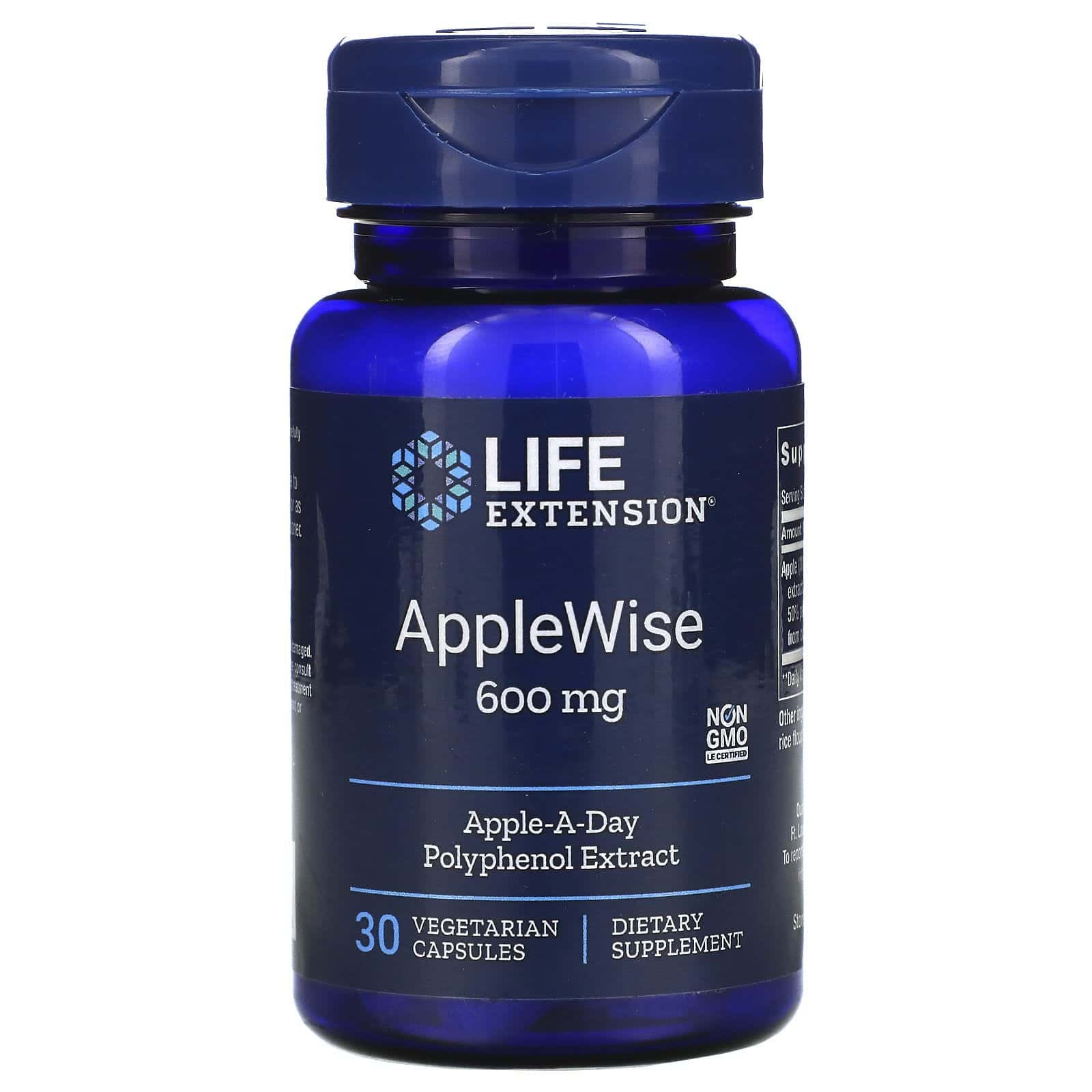 Life Extension, AppleWise, 600 mg, 30 cápsulas vegetarianas