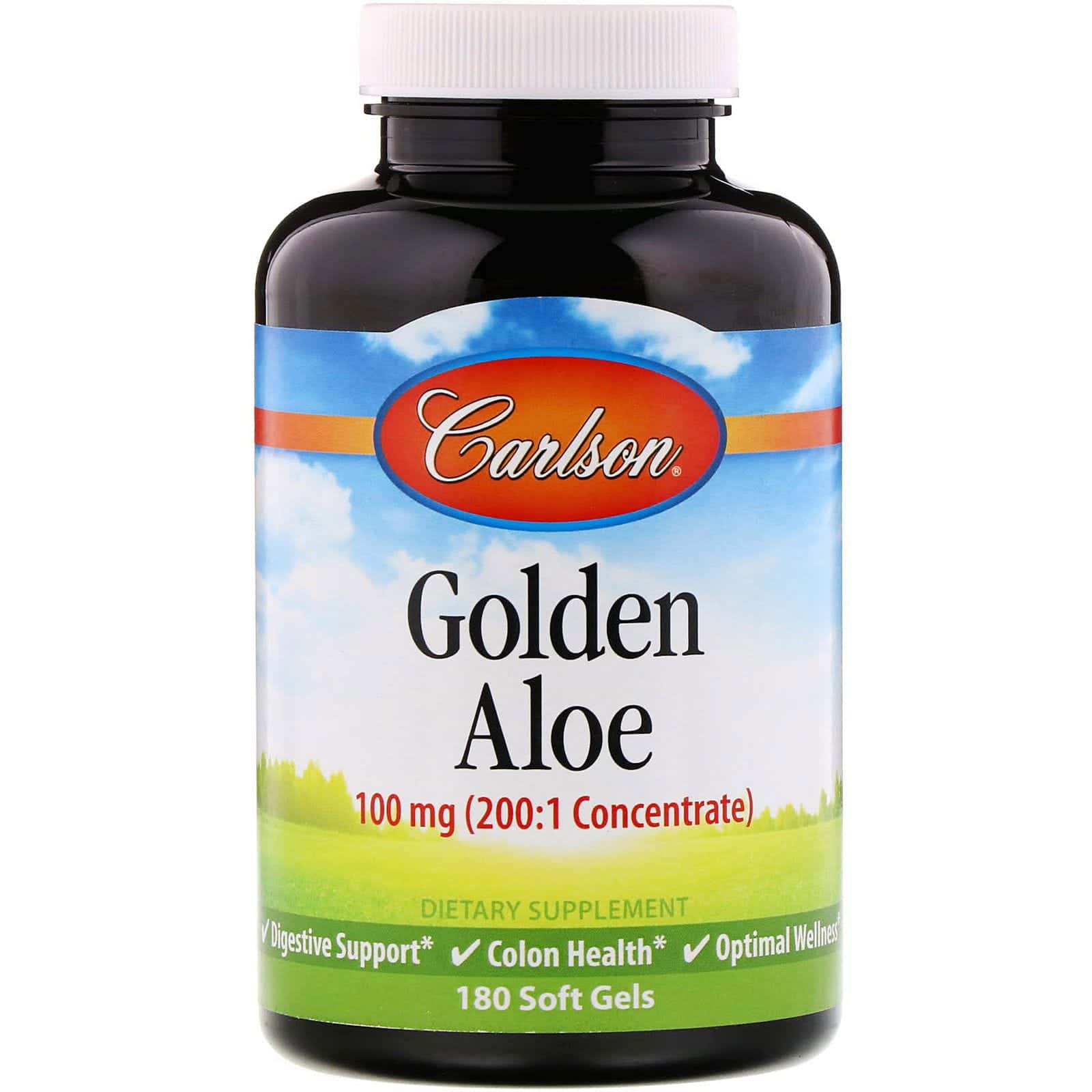 Carlson Labs, Golden Aloe, 100 mg, 180 cápsulas blandas