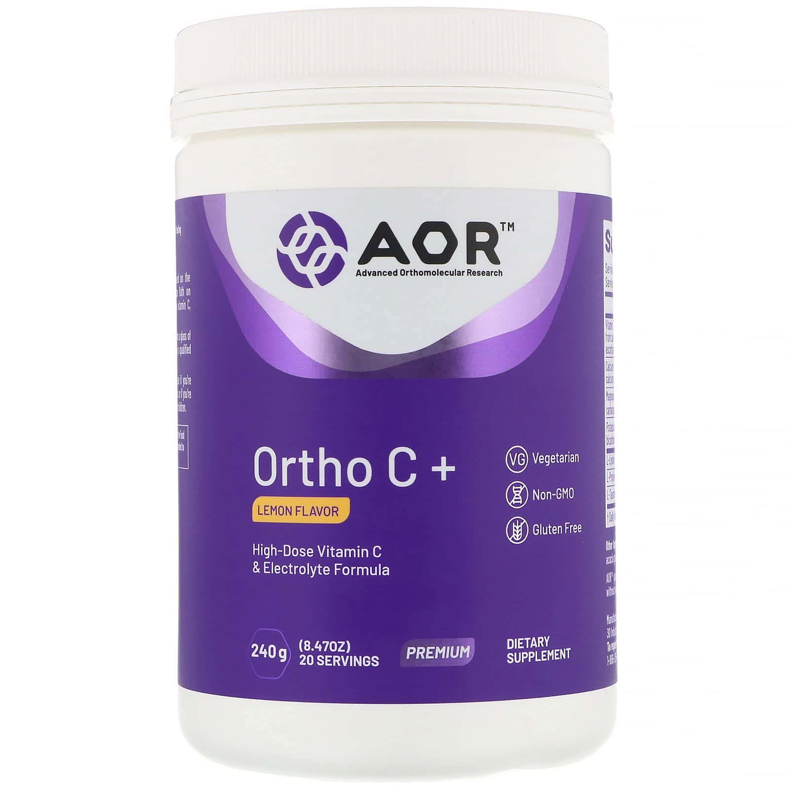 Advanced Orthomolecular Research AOR, Ortho C+ , Lemon , 8.47 oz (240 g)