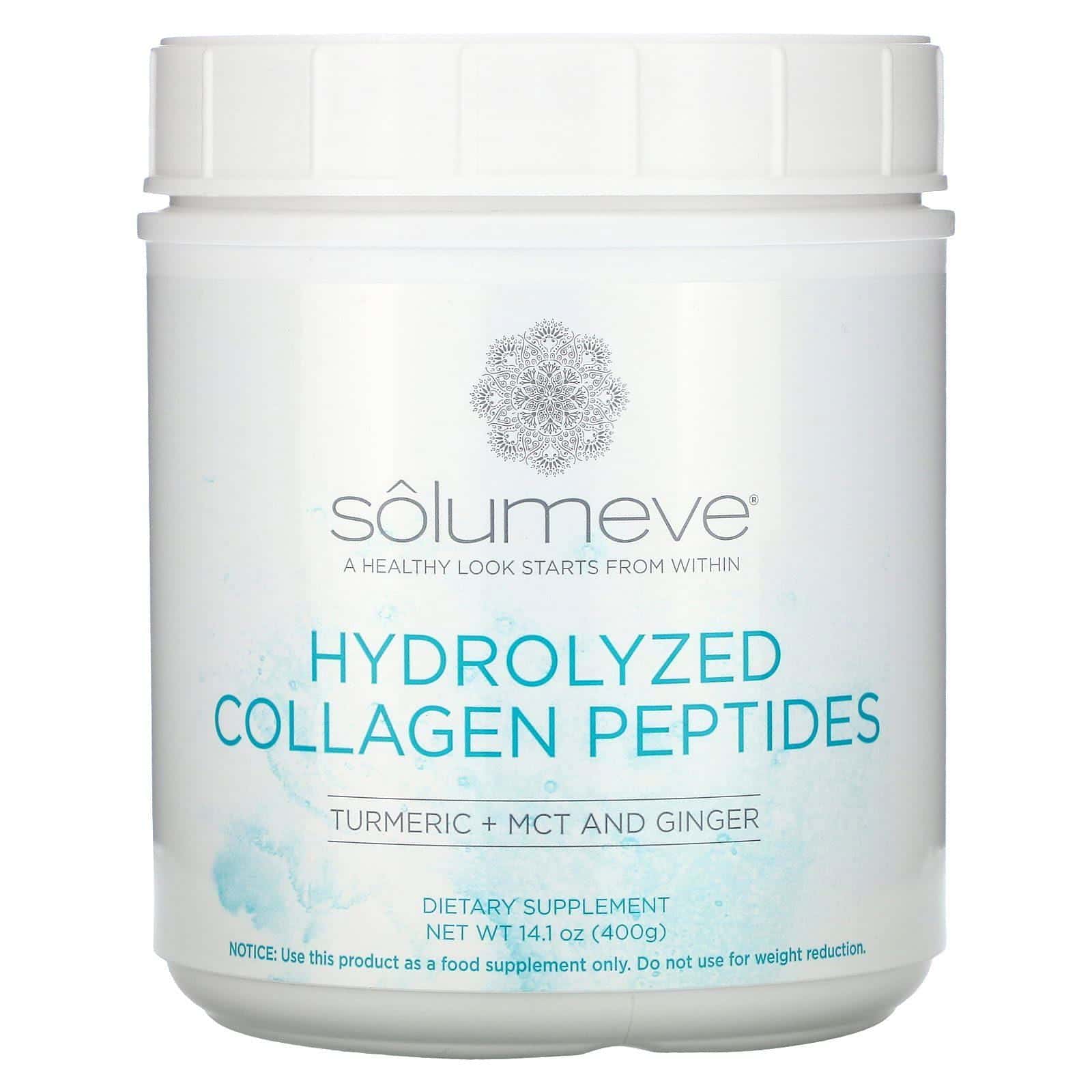 Solumeve, Péptidos de colágeno hidrolizado con cúrcuma, 400 g (14 oz)