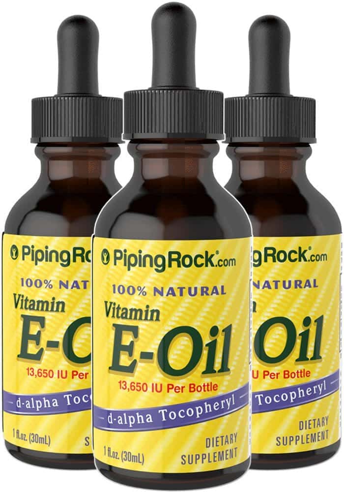 Aceite de vitamina E natural al 100 % - , 13,650 IU, 1 fl oz (30 mL) Frasco con dosificador, 3 Frascos con dosificador