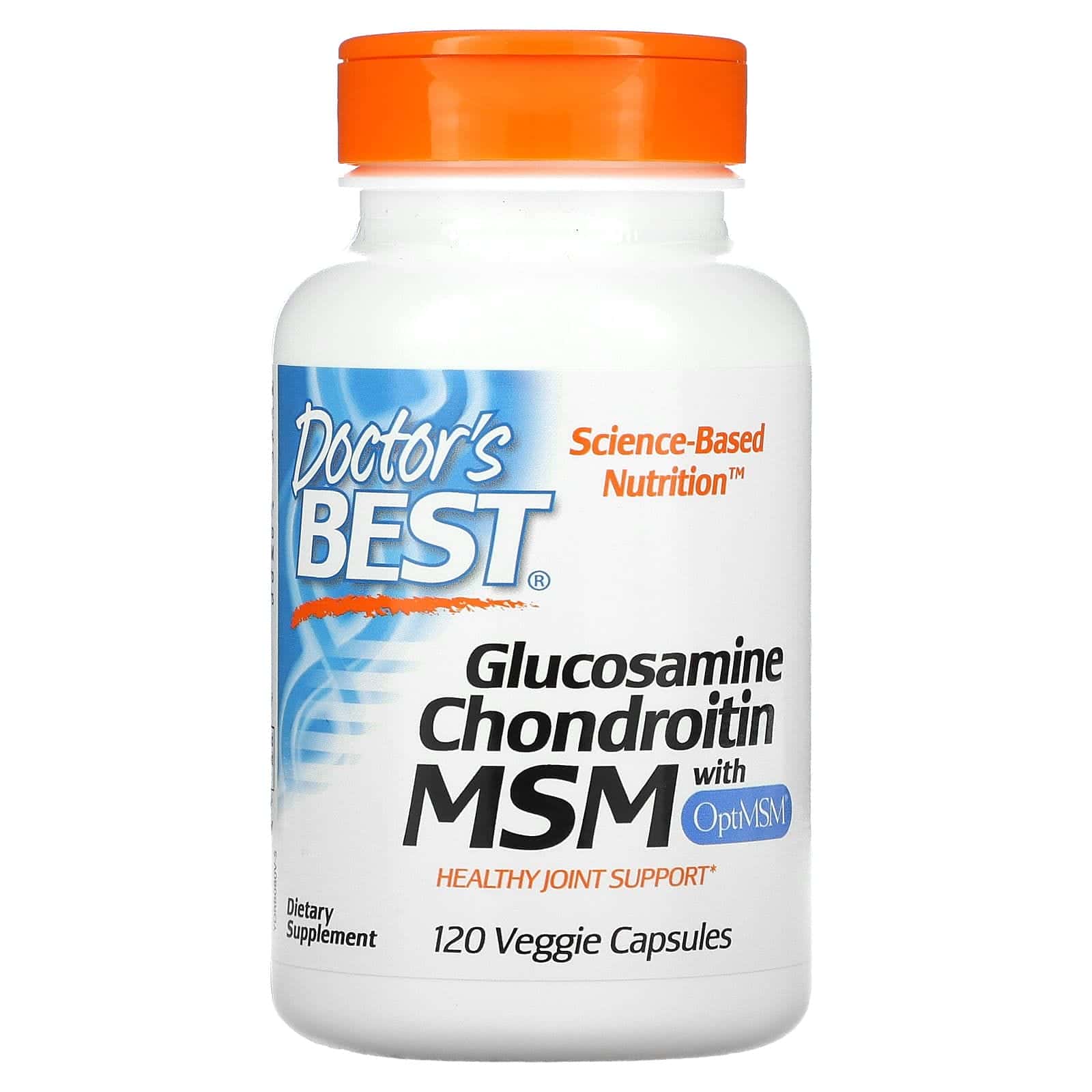 Doctor's Best, Glucosamina, condroitina y MSM con OptiMSM, 120 cápsulas vegetales