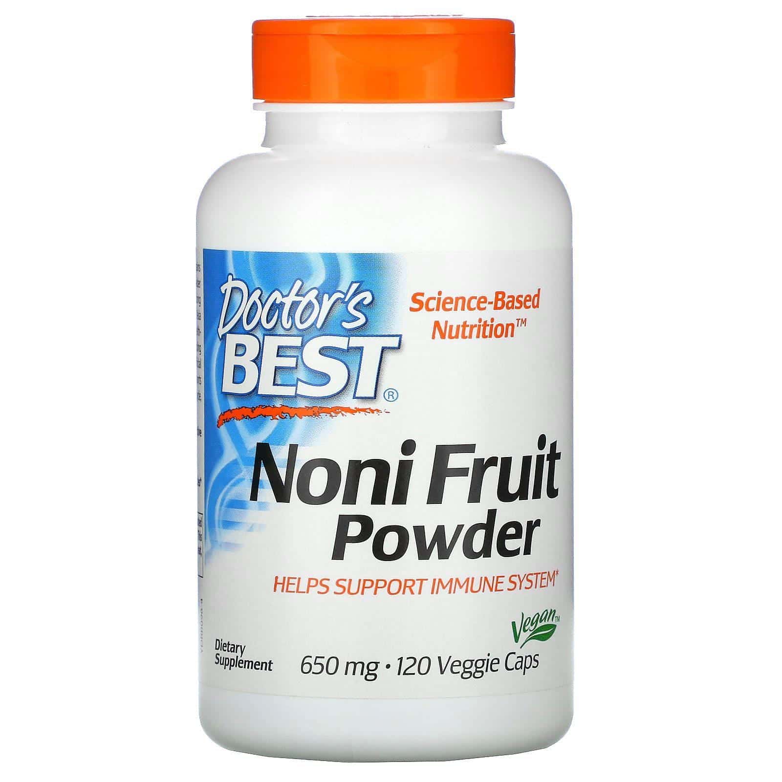 Doctor's Best, Fruto de noni en polvo, 650 mg, 120 cápsulas vegetales