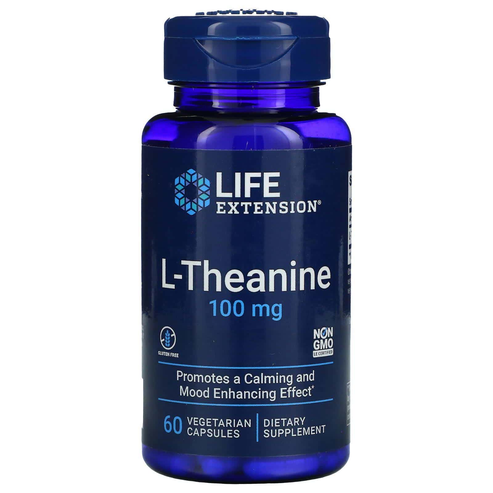 Life Extension, L-Theanine, 100 mg, 60 Vegetarian Capsules