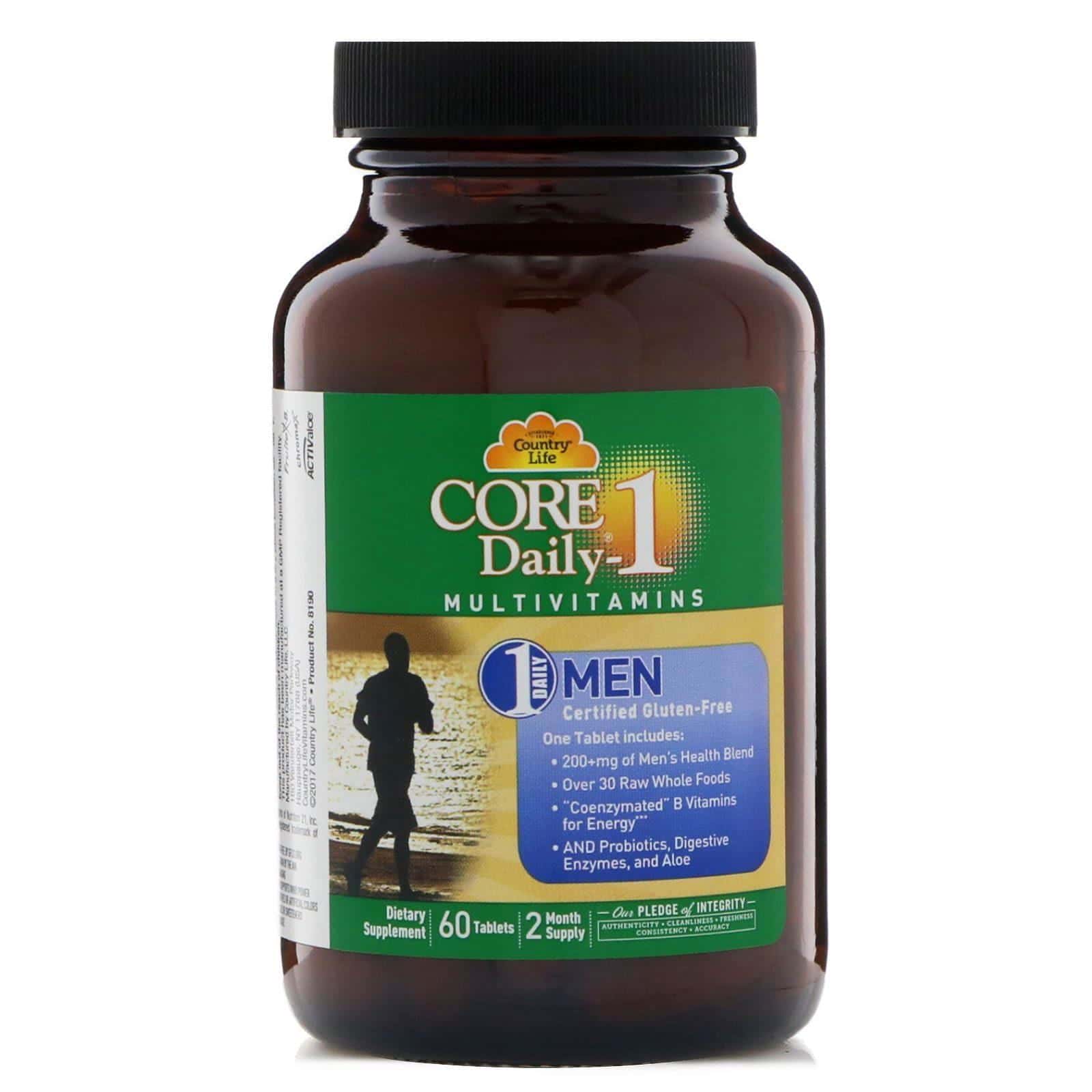 Country Life, Multivitamina Core Daily-1, para Hombres, 60 Tabletas