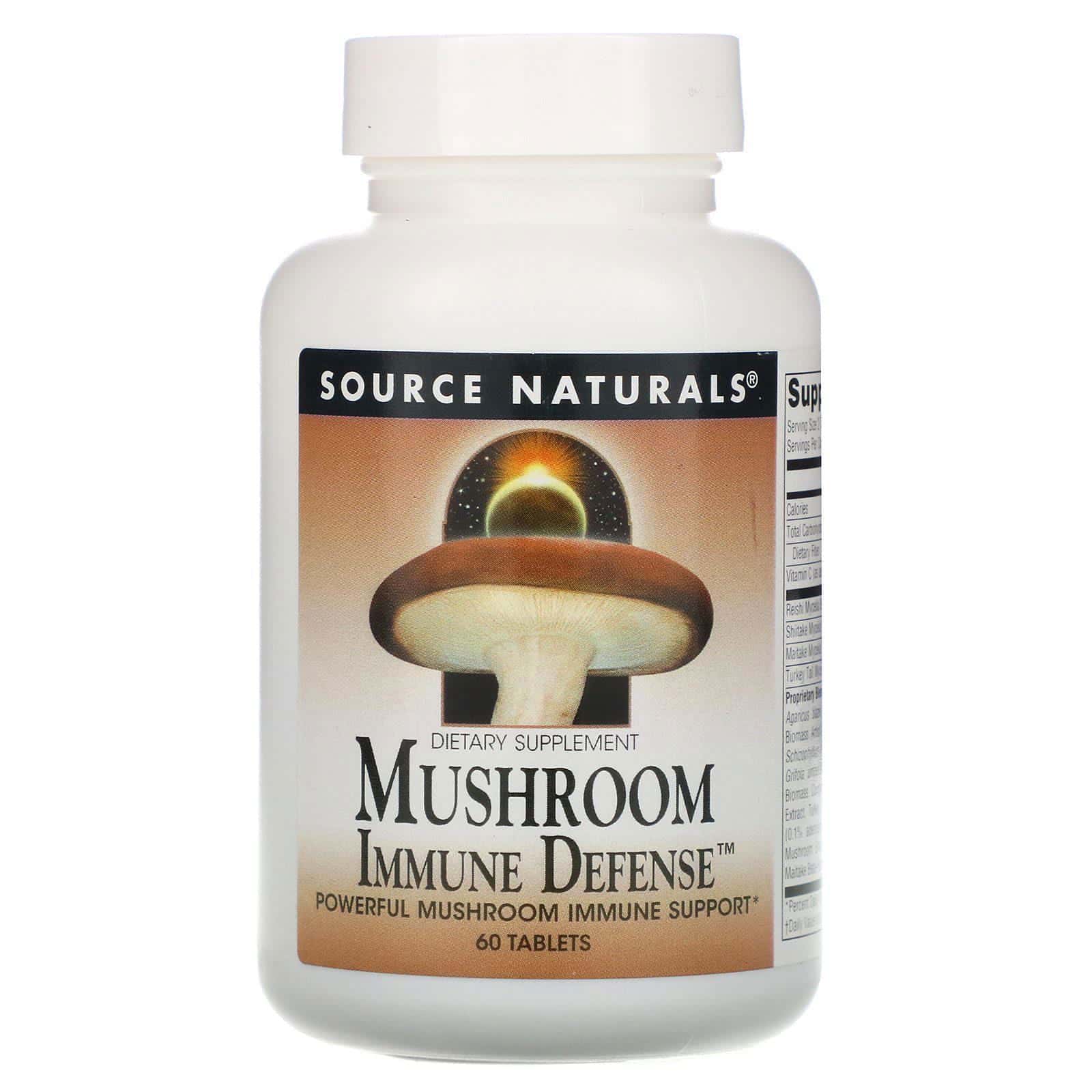 Source Naturals, Mushroom Immune Defense, hongos para la defensa del sistema inmune, 16-Mushroom Complex, 60 comprimidos
