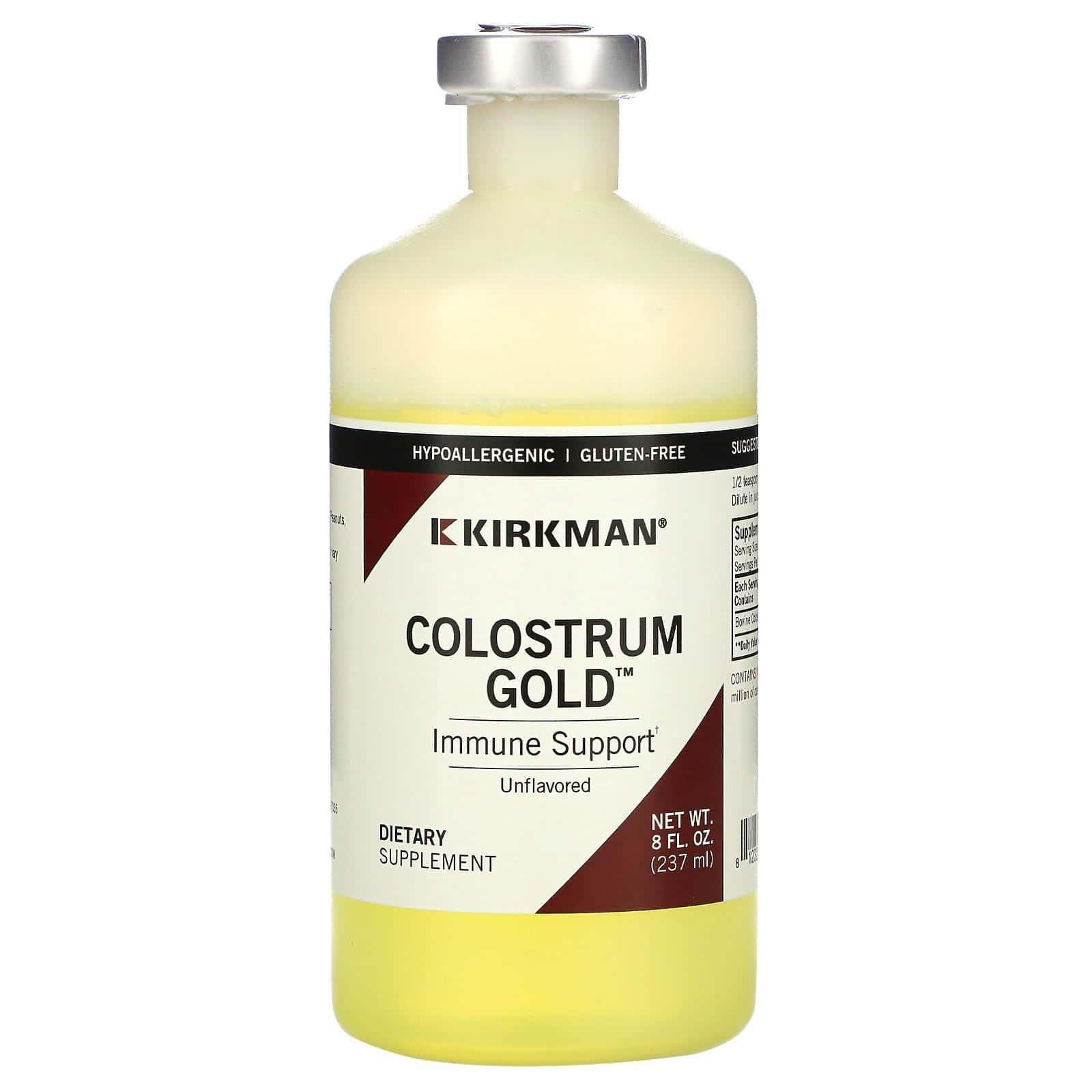 Kirkman Labs, Colostrum Gold, Unflavored, 8 fl oz (237 ml)