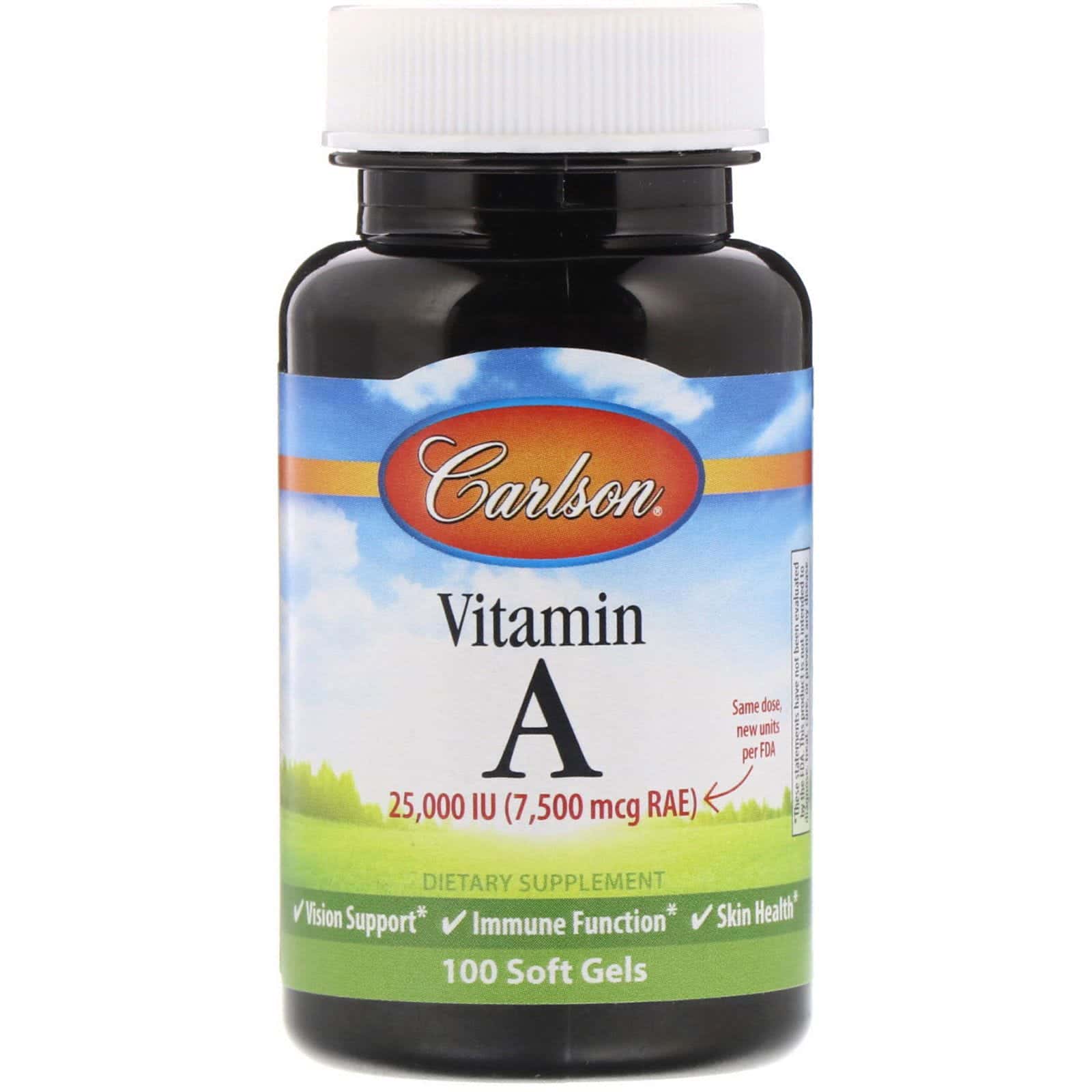 Carlson Labs, Vitamina A, 25,000 IU, 100 Cápsulas Gelificadas