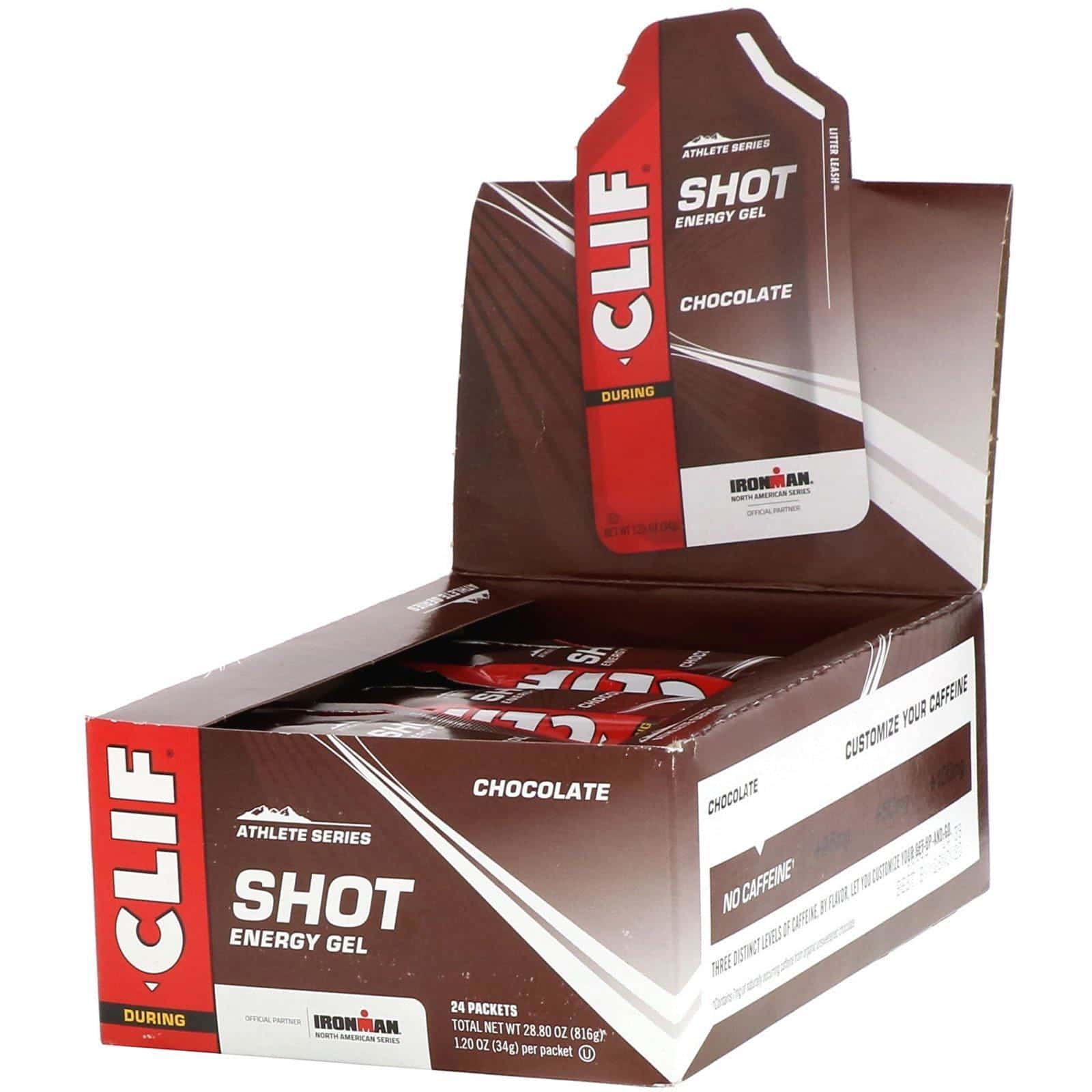 Clif Bar, Shot de Gel Para la Energía, Chocolate, 24 Paquetes, 1.2 oz (34 g) Cada Uno