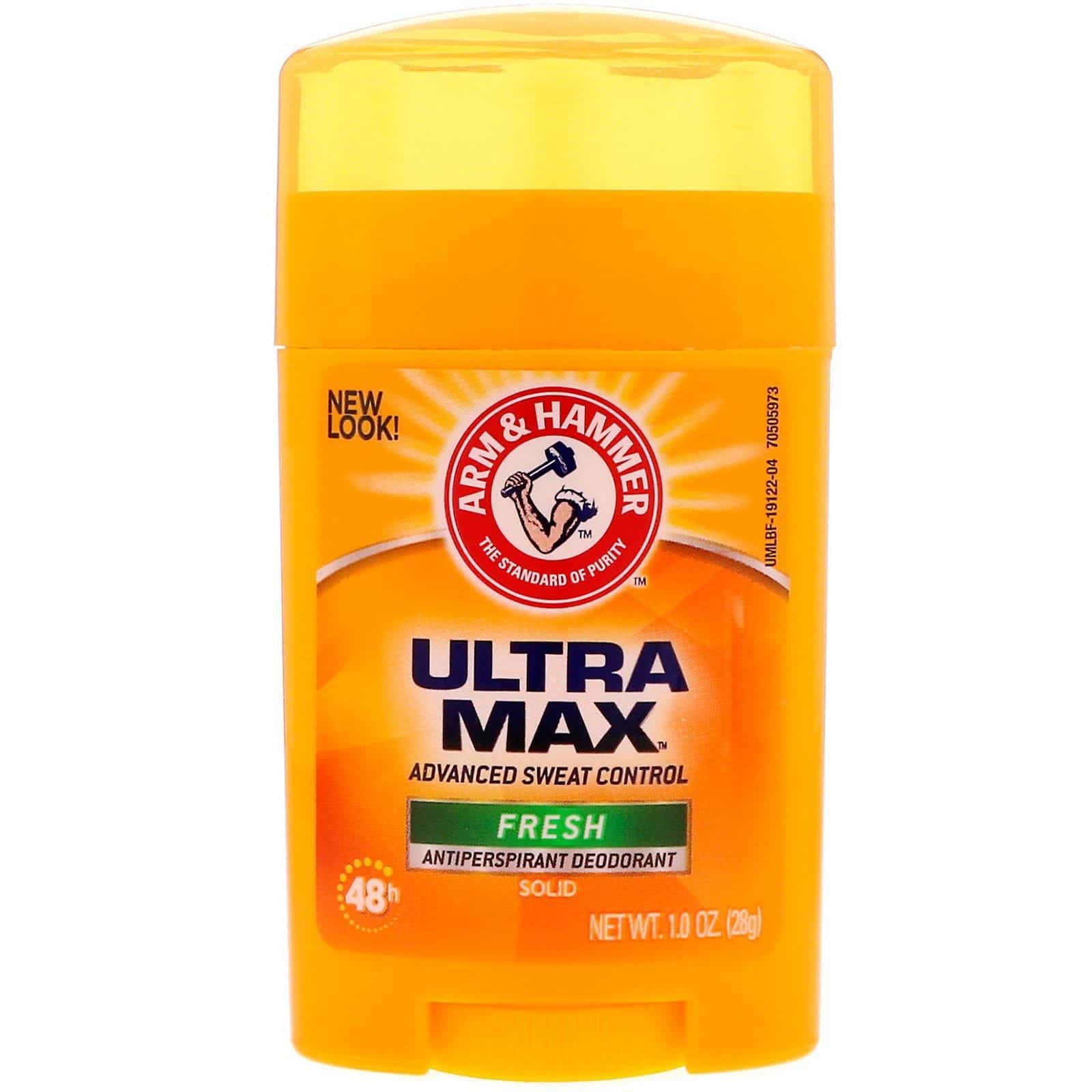 Arm & Hammer, UltraMax, Desodorante antitranspirante sólido, Fresco, 1.0 oz (28 g)