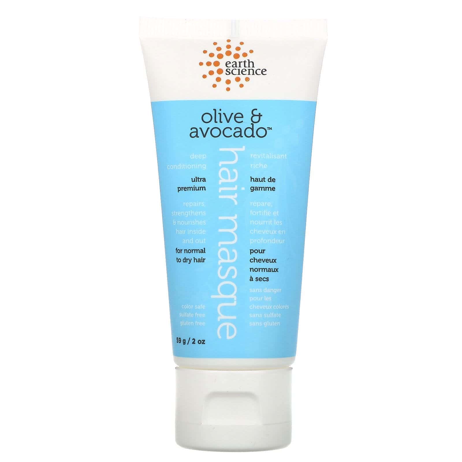 Earth Science, Acondicionardor profundo, mascarada para el cabello, oliva y aguacate, 2 oz (59 g)