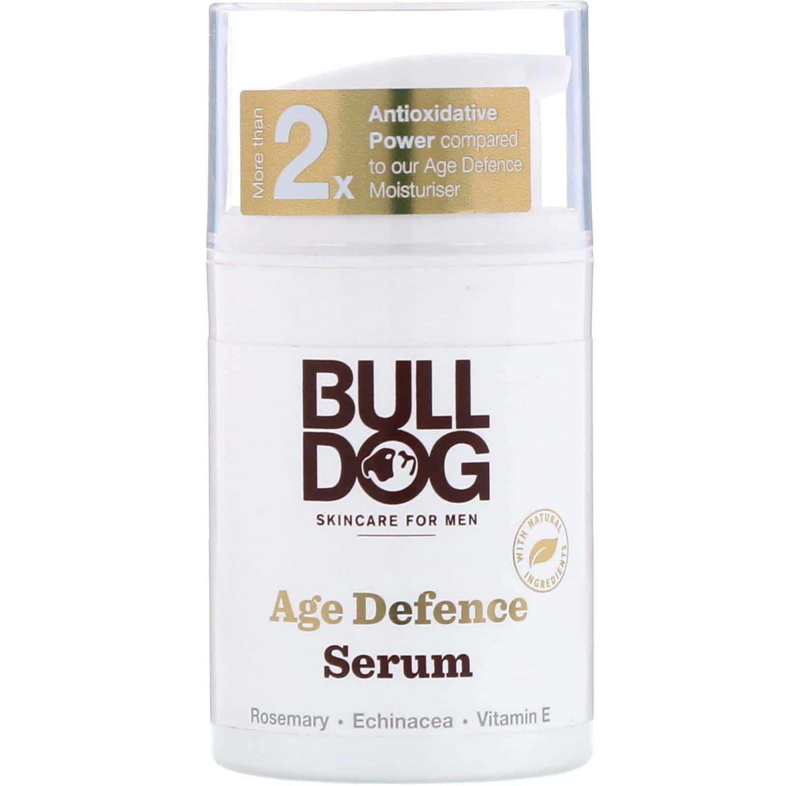 Bulldog Skincare For Men, Suero de defensa contra la edad, 50 ml (1,6 oz. liq.)