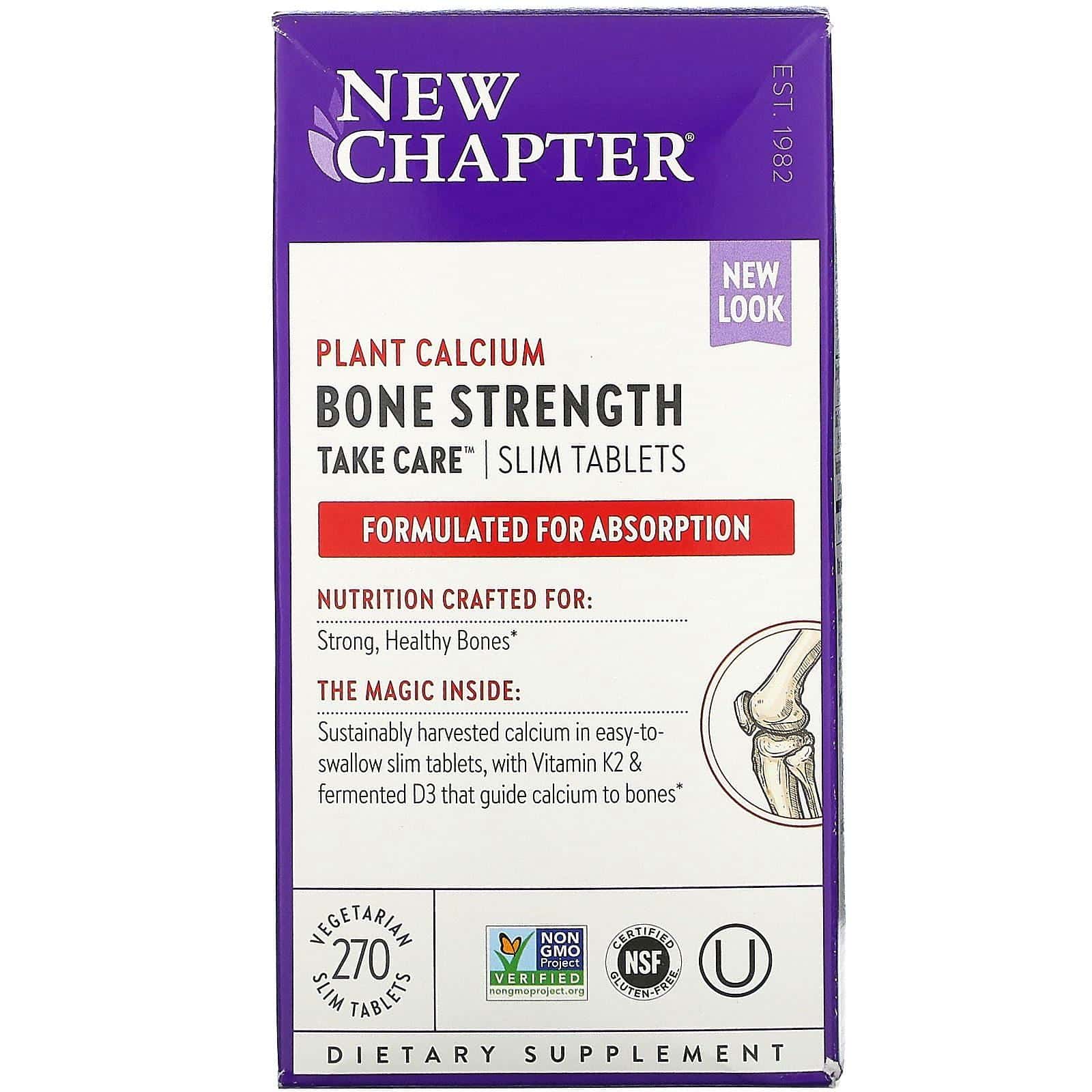 New Chapter, Bone Strength Take Care, Suplemento para el cuidado y la fortaleza de los huesos, 270 comprimidos vegetales delgados