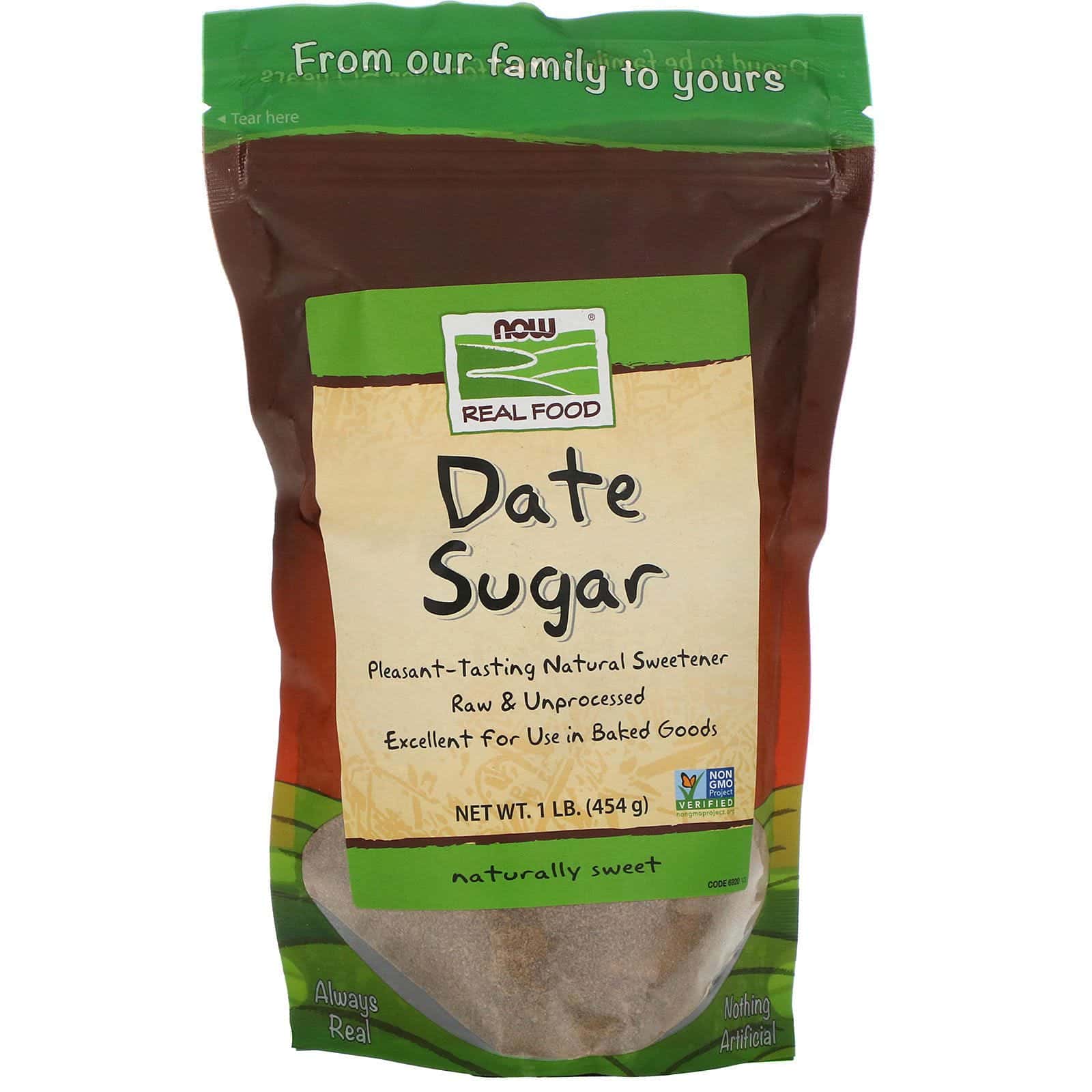Now Foods, Real Food, Azúcar dátil, 1 lb (454 g)