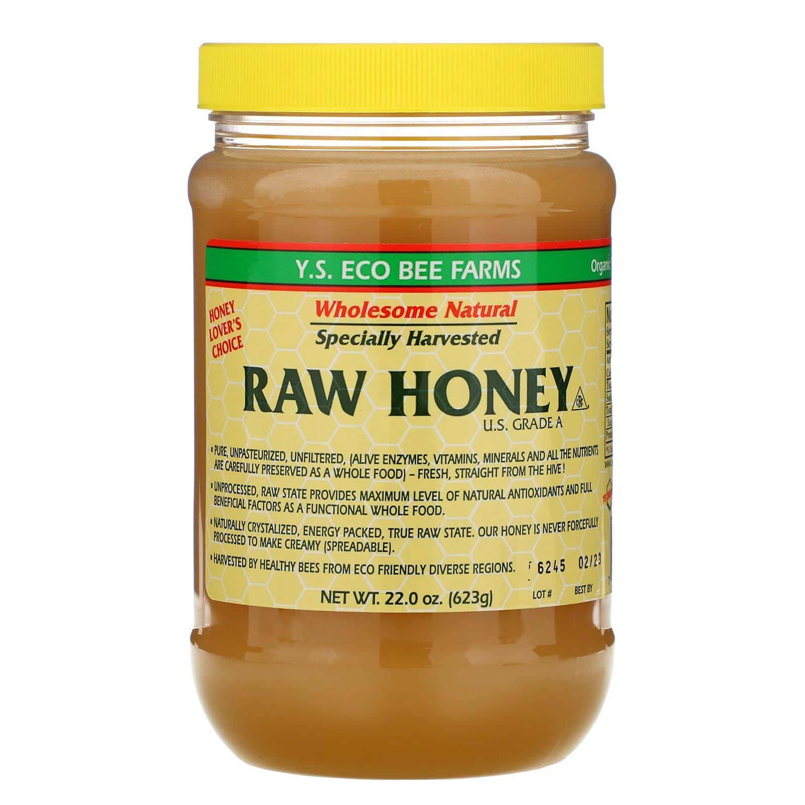 Y.S. Eco Bee Farms, Y.S. Eco Bee Farms, Miel Cruda, Grado A EEUU, 22.0 oz (623 g)